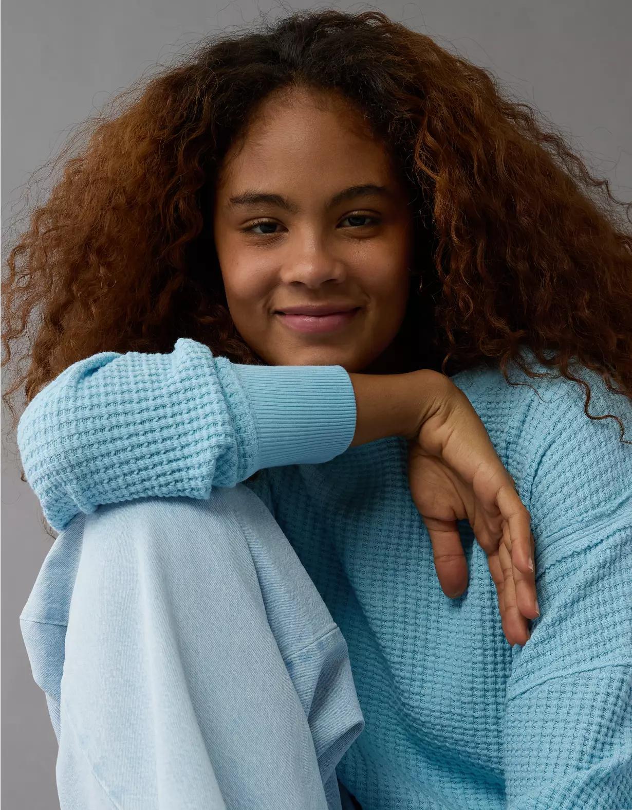 AE Big Hug Waffle Sweatshirt Product Image