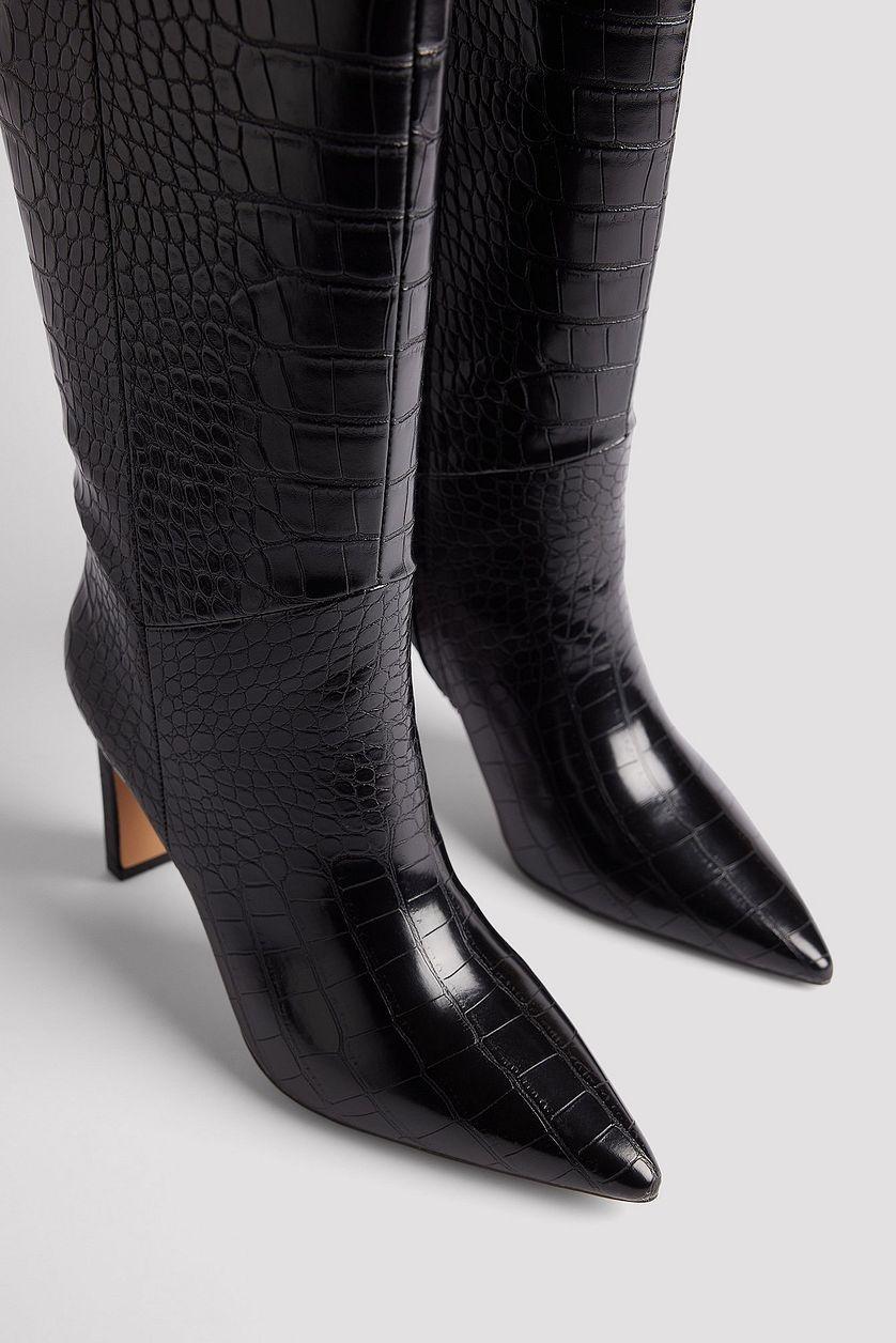 Croc Pointy Toe Boots Product Image