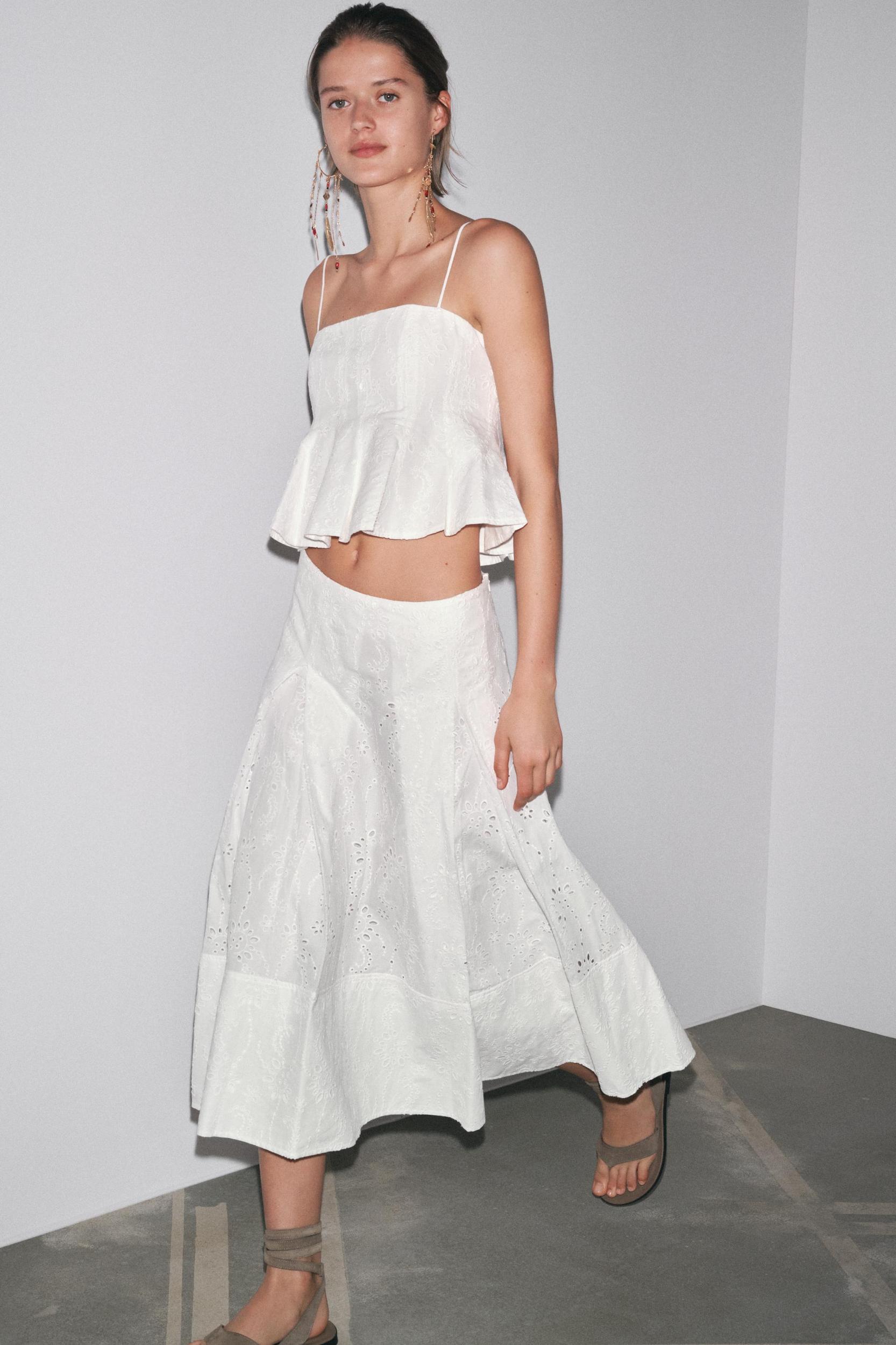 ZW COLLECTION EMBROIDERED GODET TOP Product Image