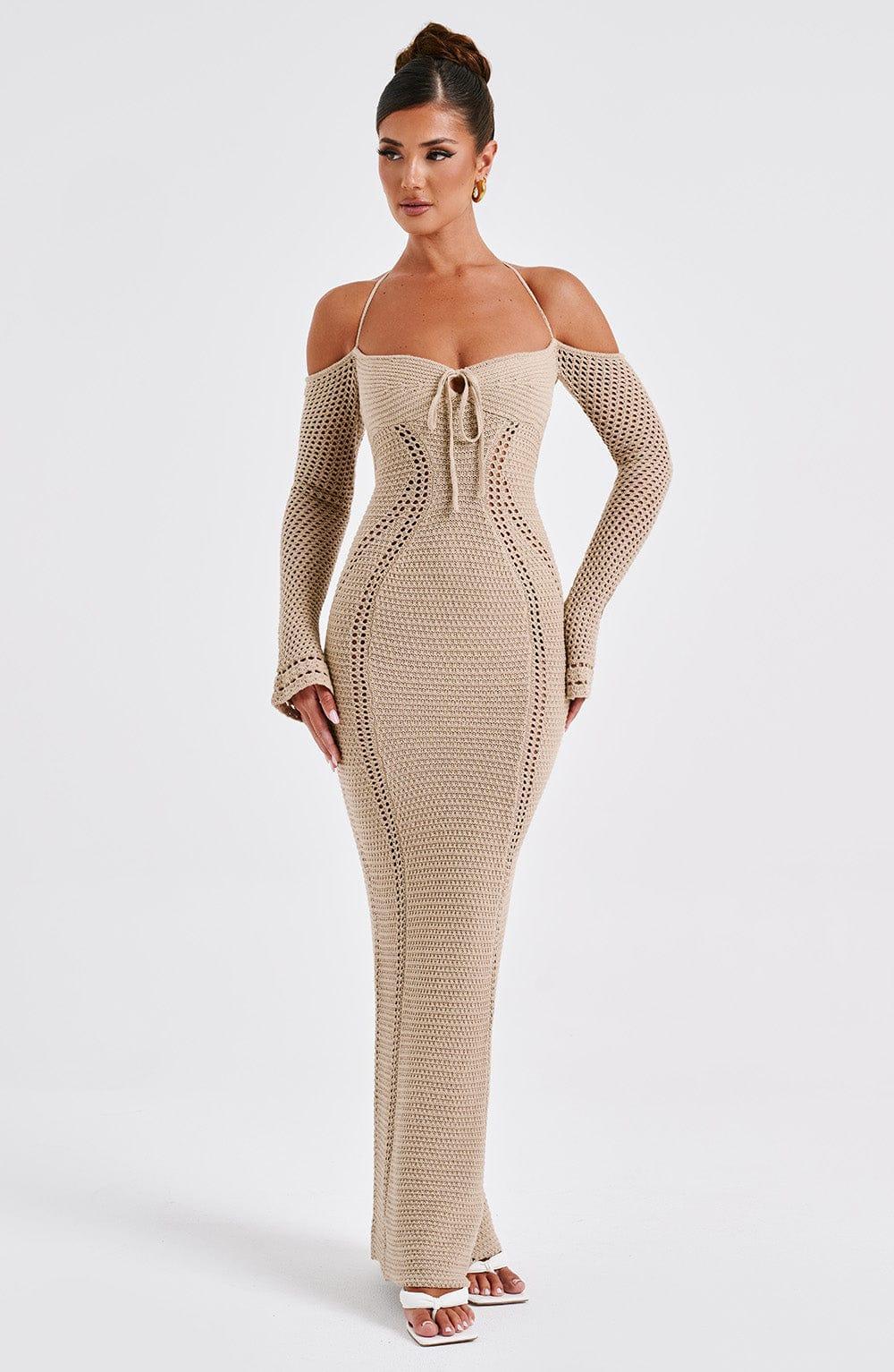 Samariah Maxi Dress - Beige Product Image