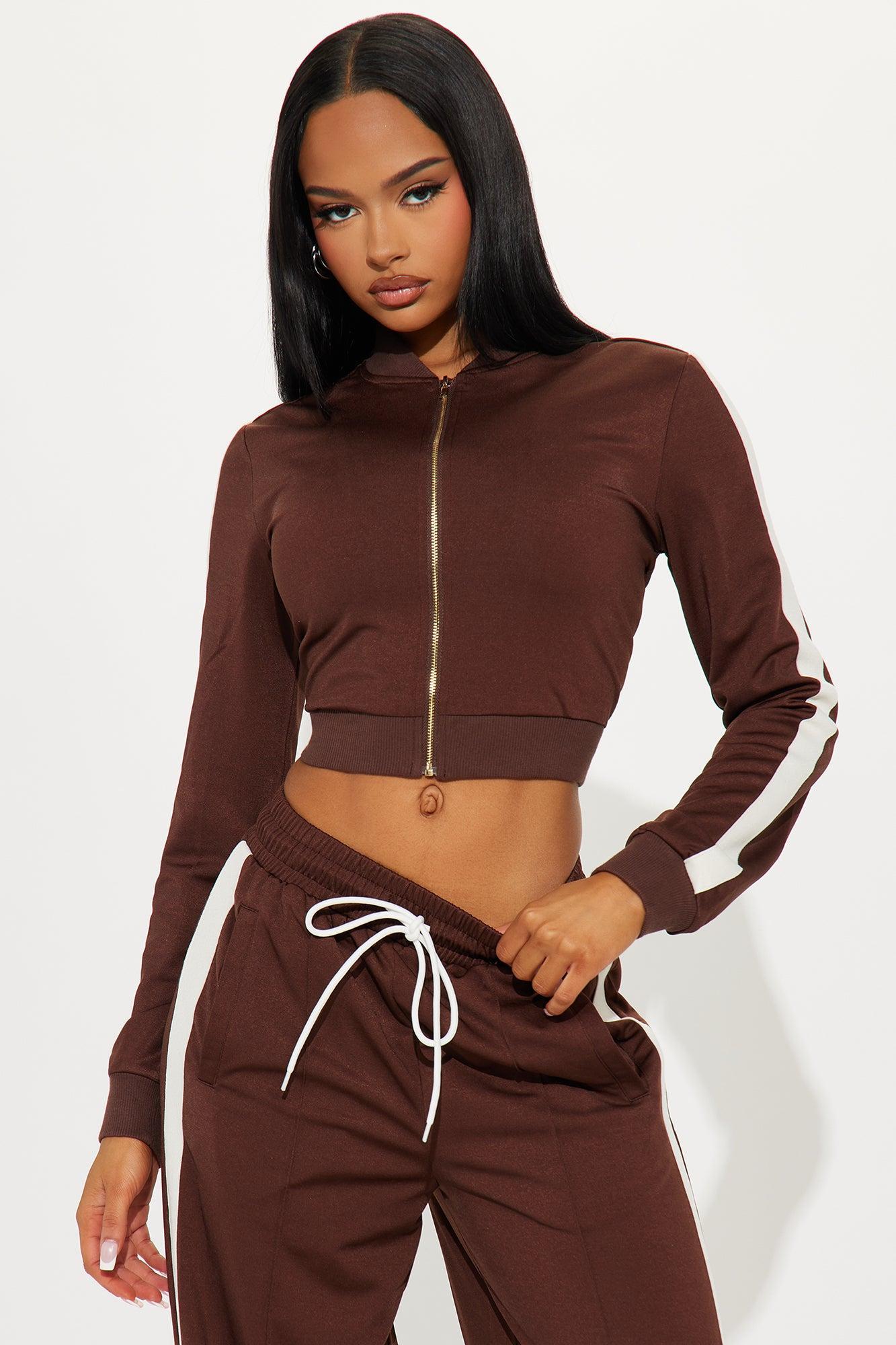 Hanging Out Later Pant Set - Chocolate Product Image