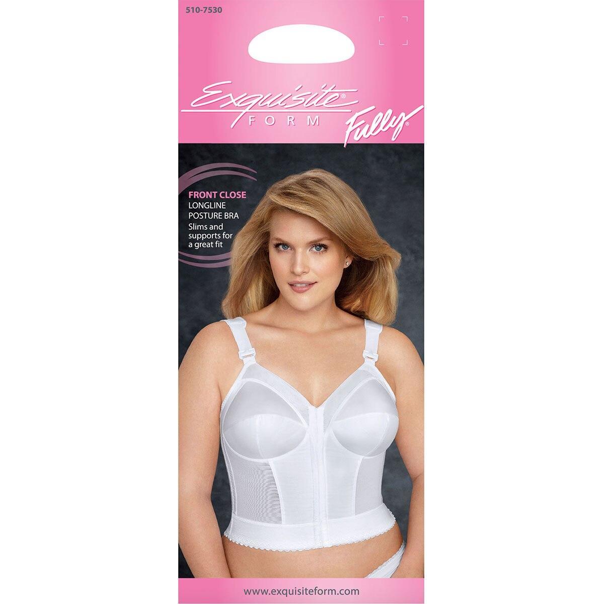 Exquisite Form®  Women's FULLY Slimming Wireless Back & Posture Support Longline Bra with Front Closure- 5107530 Product Image