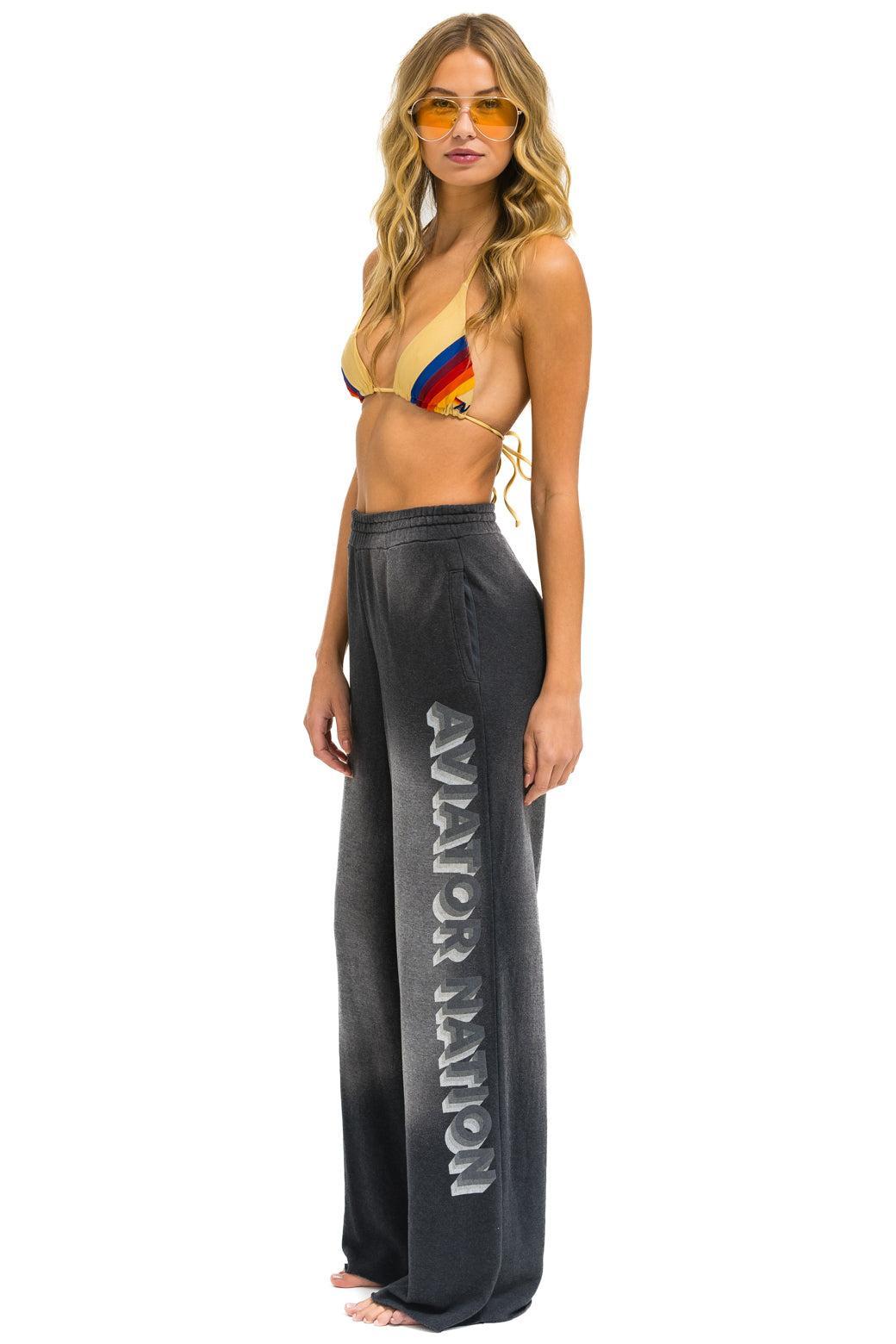 AN 3D WIDE LEG POCKET SWEATPANTS - FADED SMOKE Female Product Image