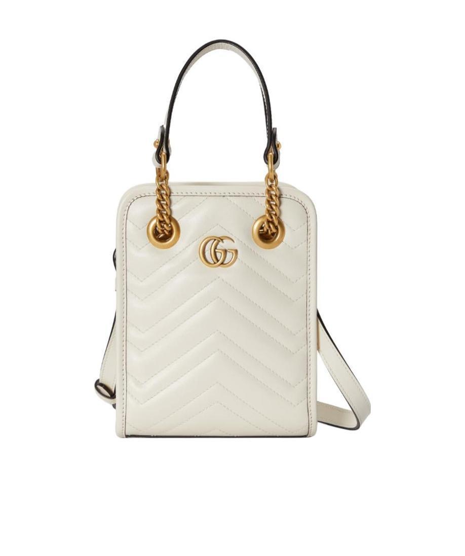 GUCCI Mini Marmont Crossbody Bag In Crema Product Image