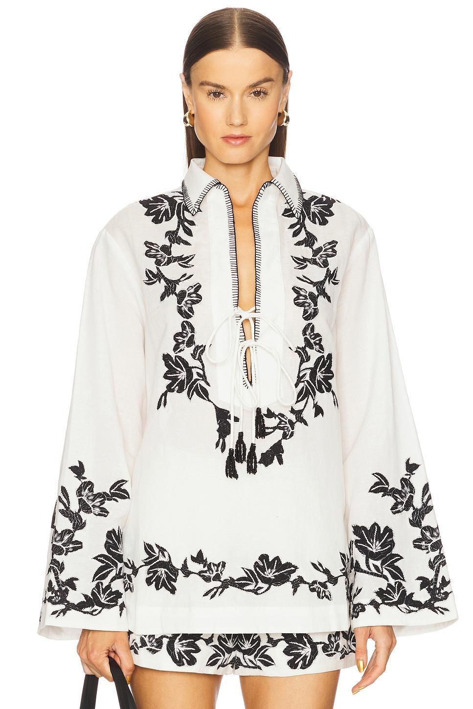 Drop Shoulder Collared Tunic HEMANT AND NANDITA Product Image