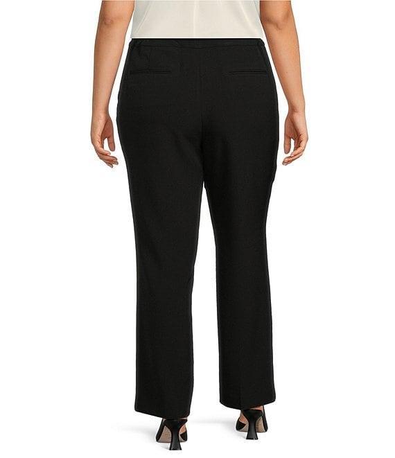 Kasper Plus Size Stretch Crepe Wide Leg Pants Product Image