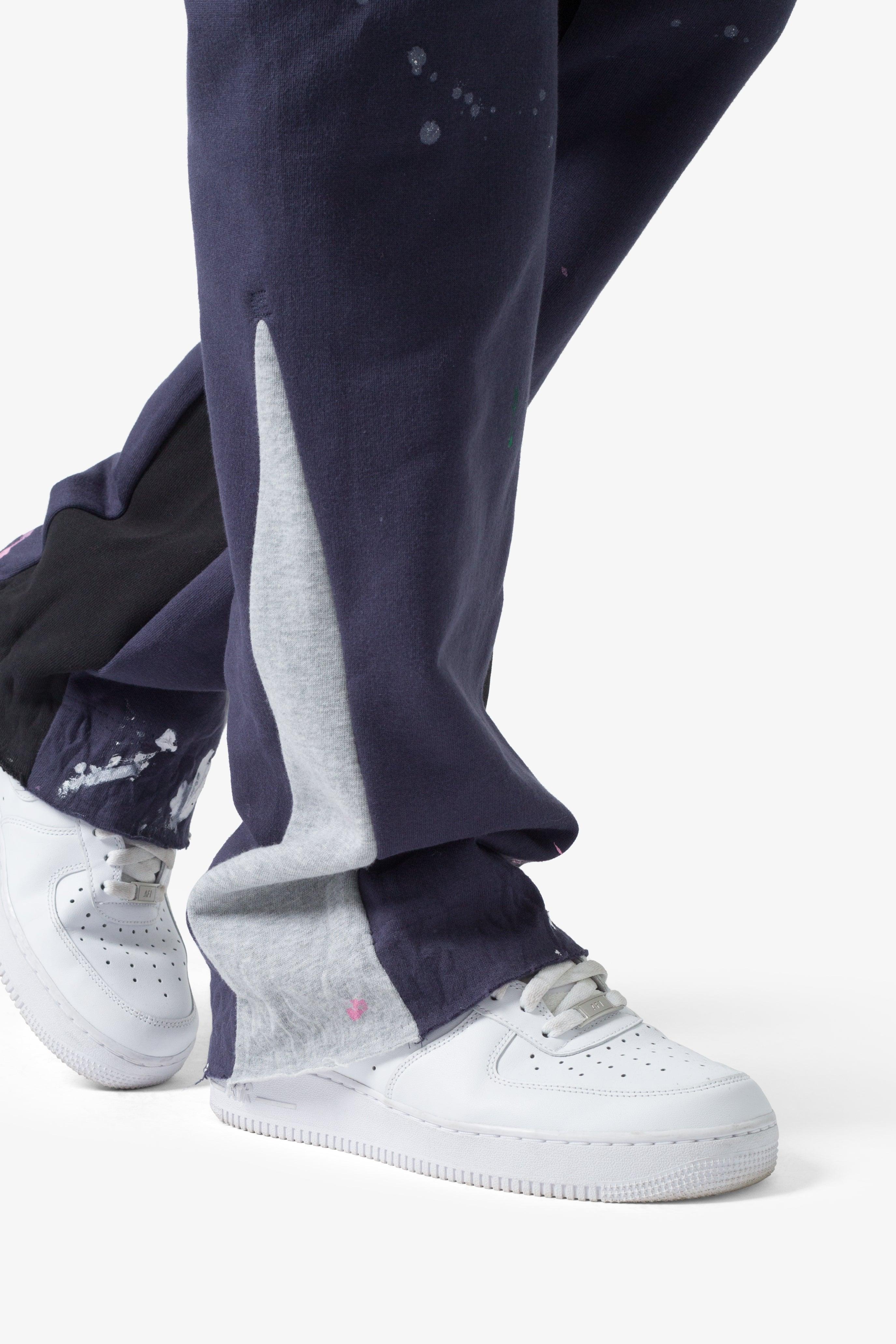 Contrast Bootcut Sweatpants - Vintage Navy Product Image