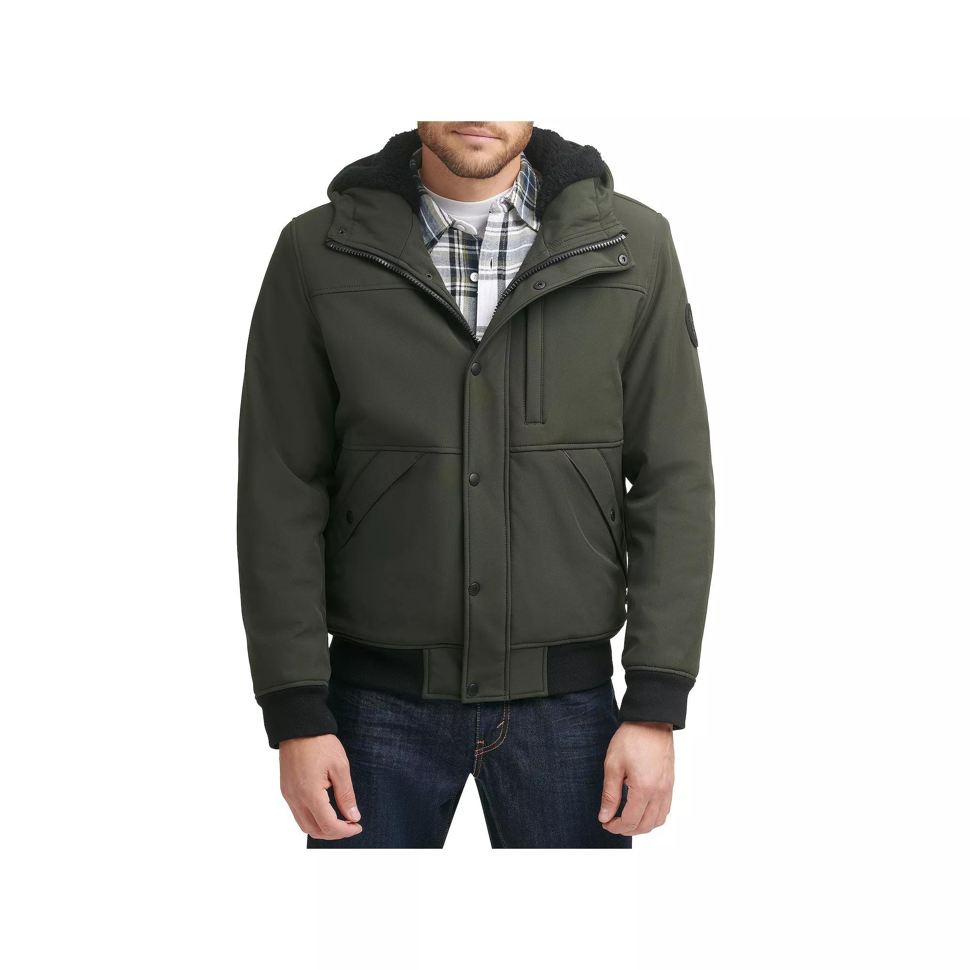 Men's Levi's® Mixed Media Hooded Bomber Jacket,  Product Image