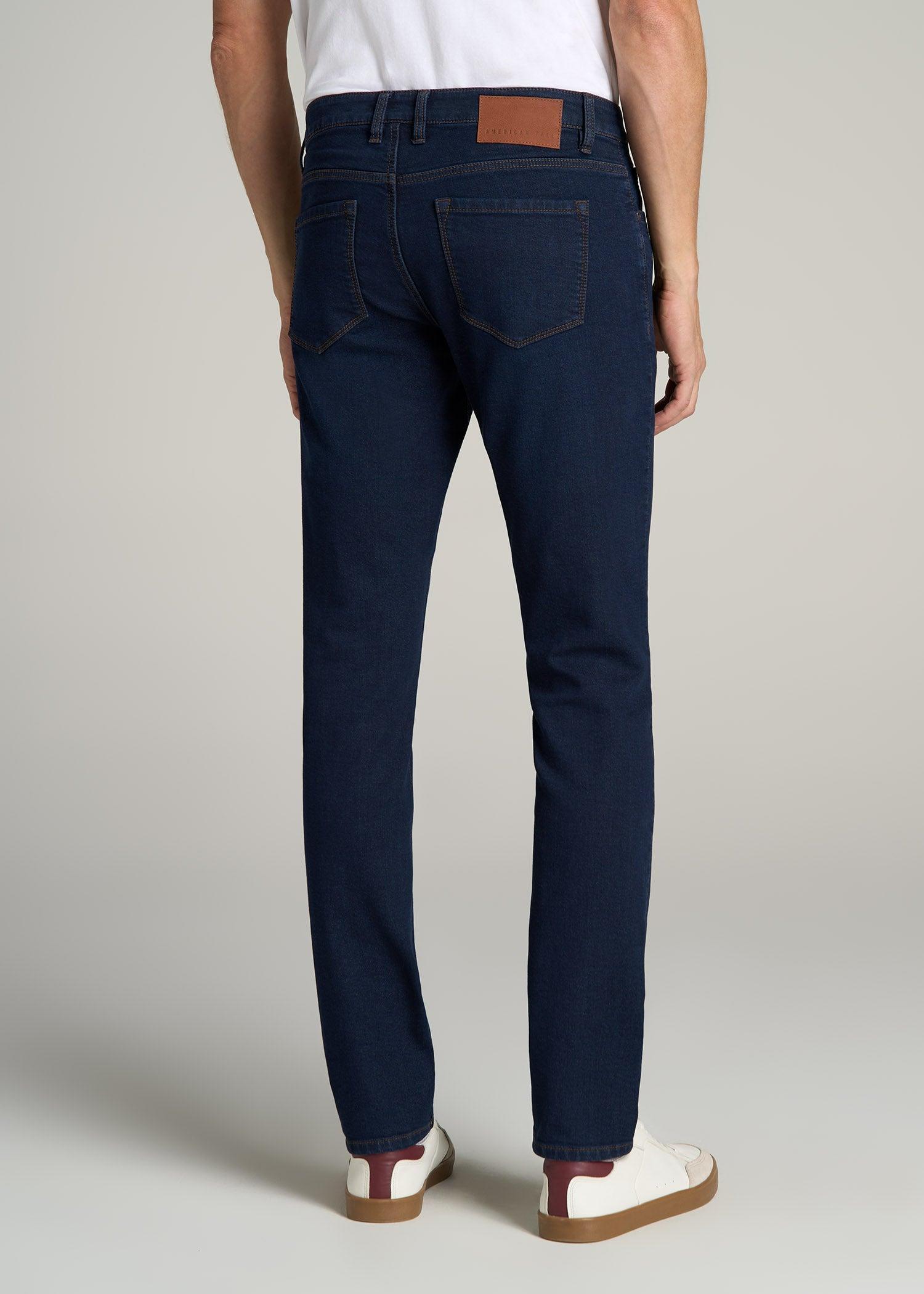 Carman TAPERED Fleeced Jeans for Tall Men in Rockies Blue Product Image