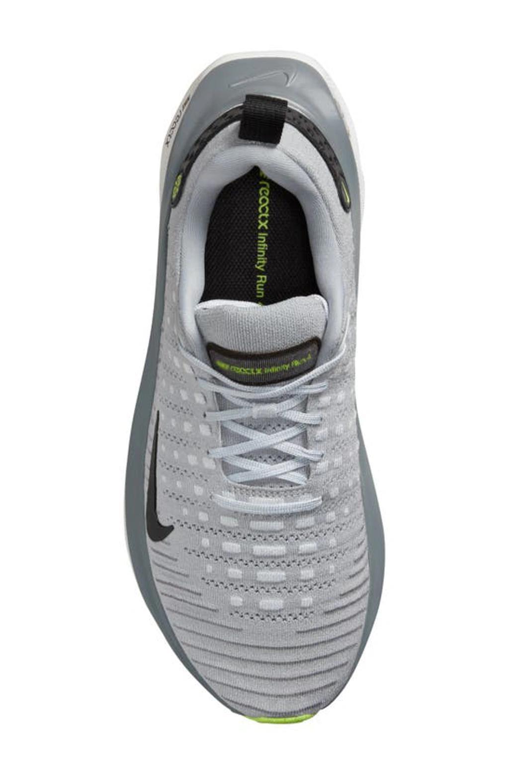 NIKE Infinity Run 4 Reactx Flyknit Running Sneakers In Pure Platinum/wolf Grey/black Product Image