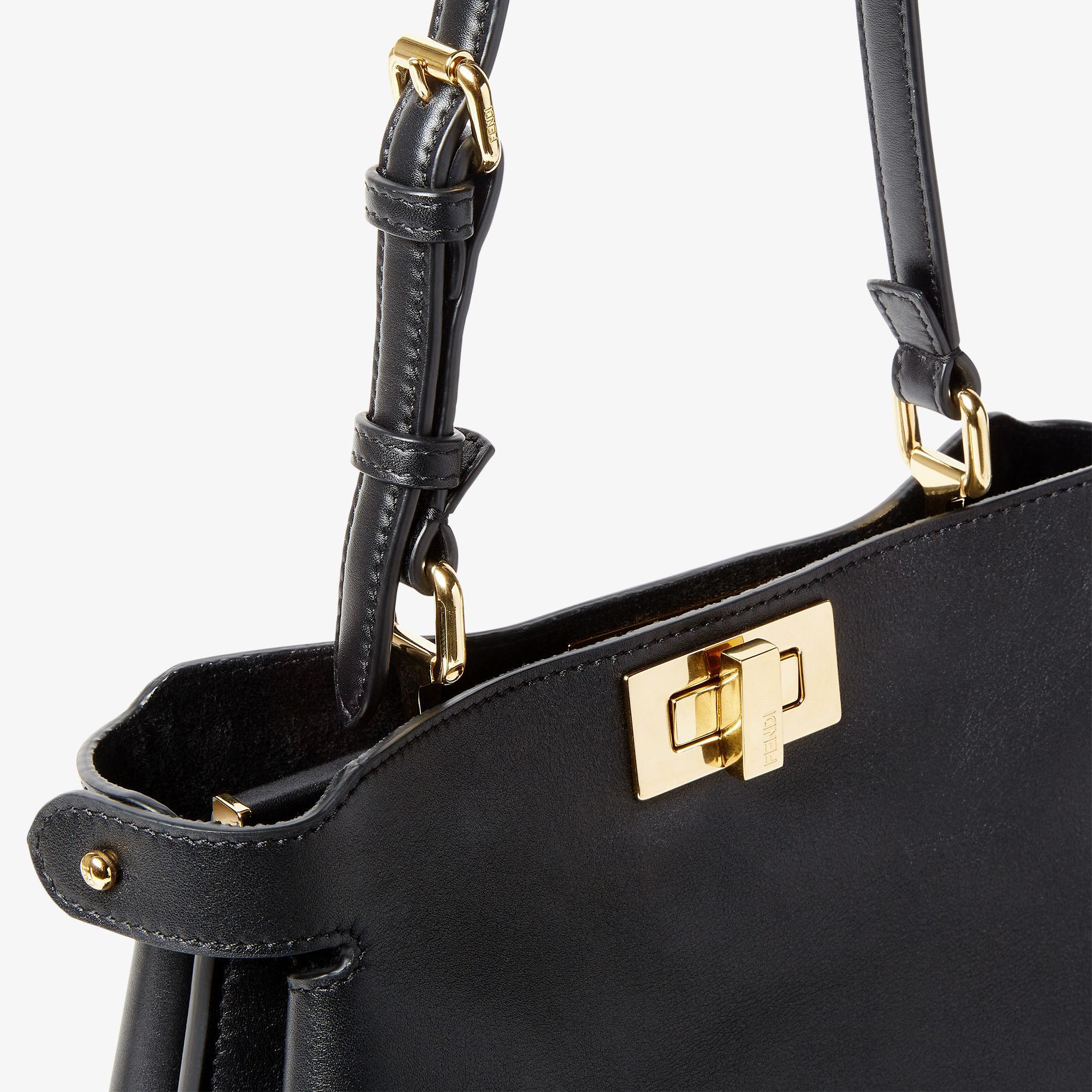 Peekaboo Soft SmallBlack leather bag Product Image