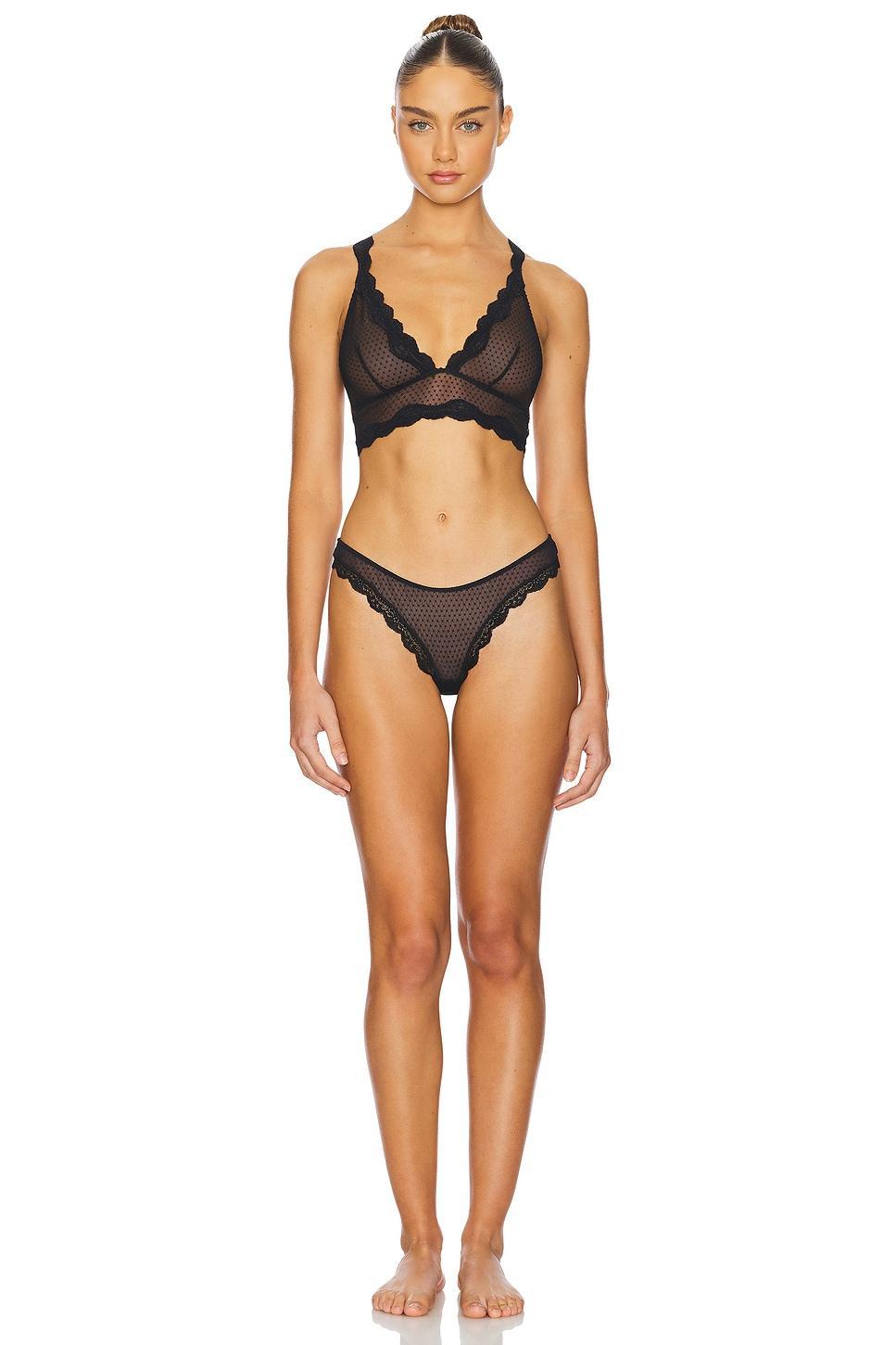 x Intimately FP Mid Week Thong In Black Combo Free People Product Image
