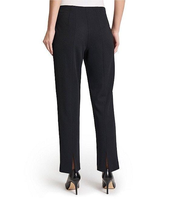 Ming Wang Stretch Deco Crepe Pintuck Ankle Pants Product Image