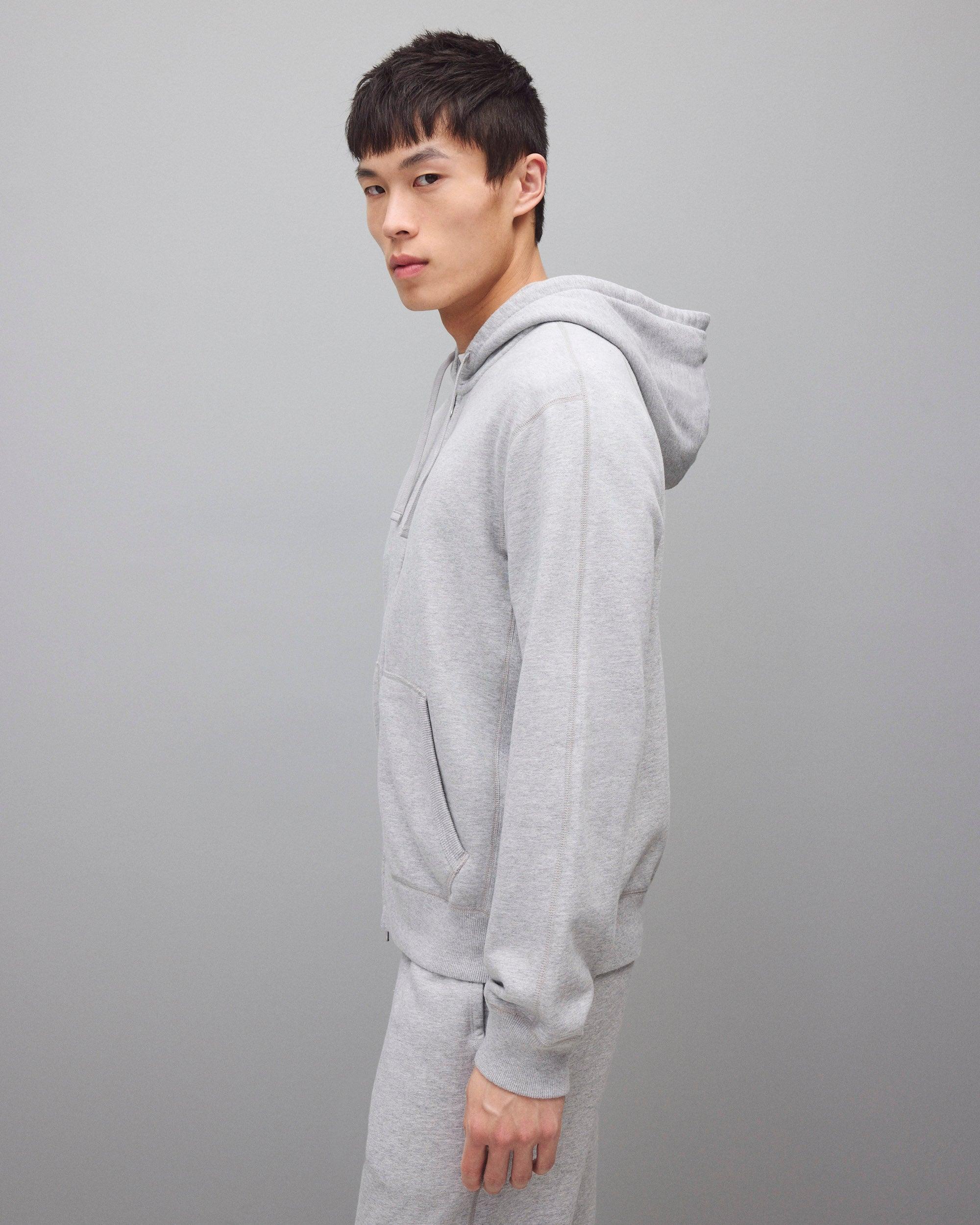 Midweight Terry Standard Zip Hoodie Male Product Image