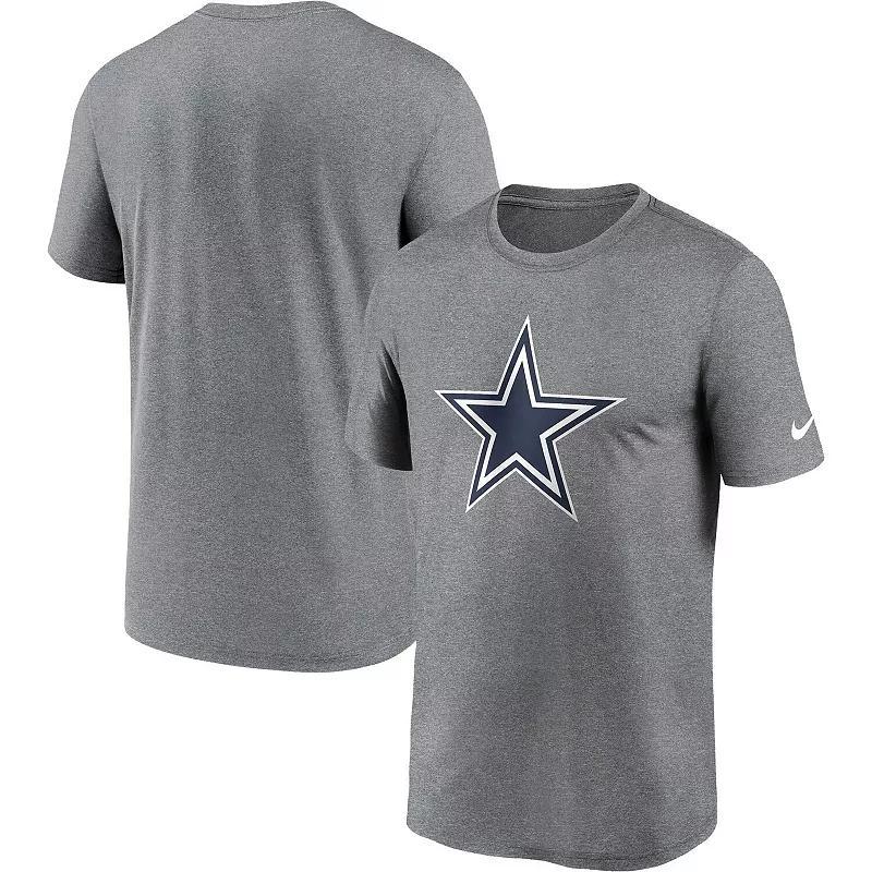 Mens Nike Heather Charcoal Dallas Cowboys Legend Logo Performance T-Shirt Product Image