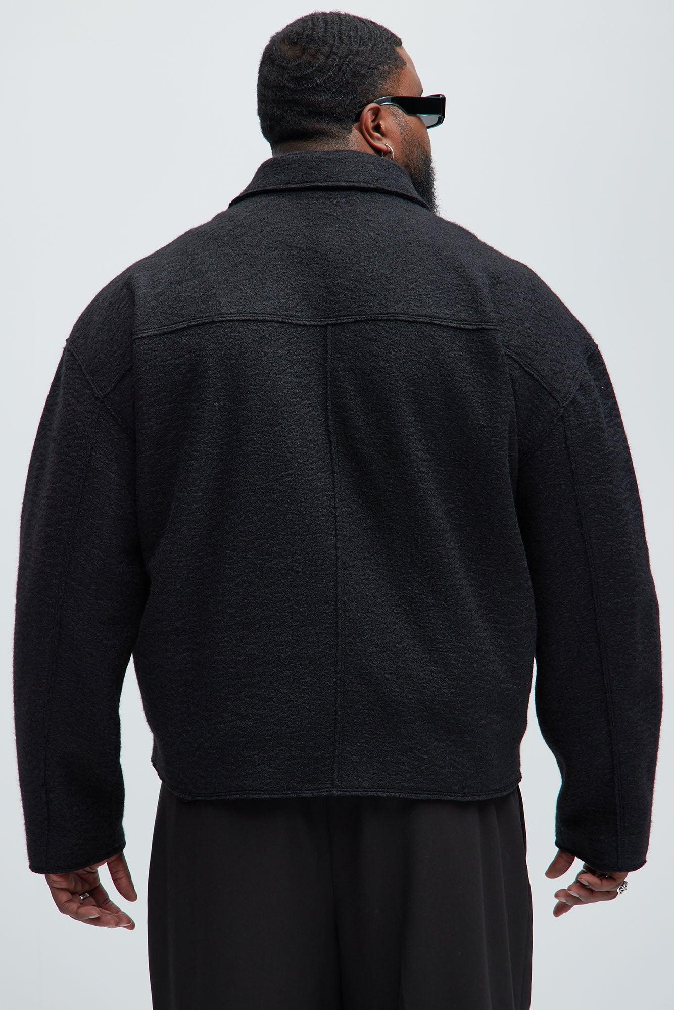 Tip- Top Wool Like Jacket - Black Product Image