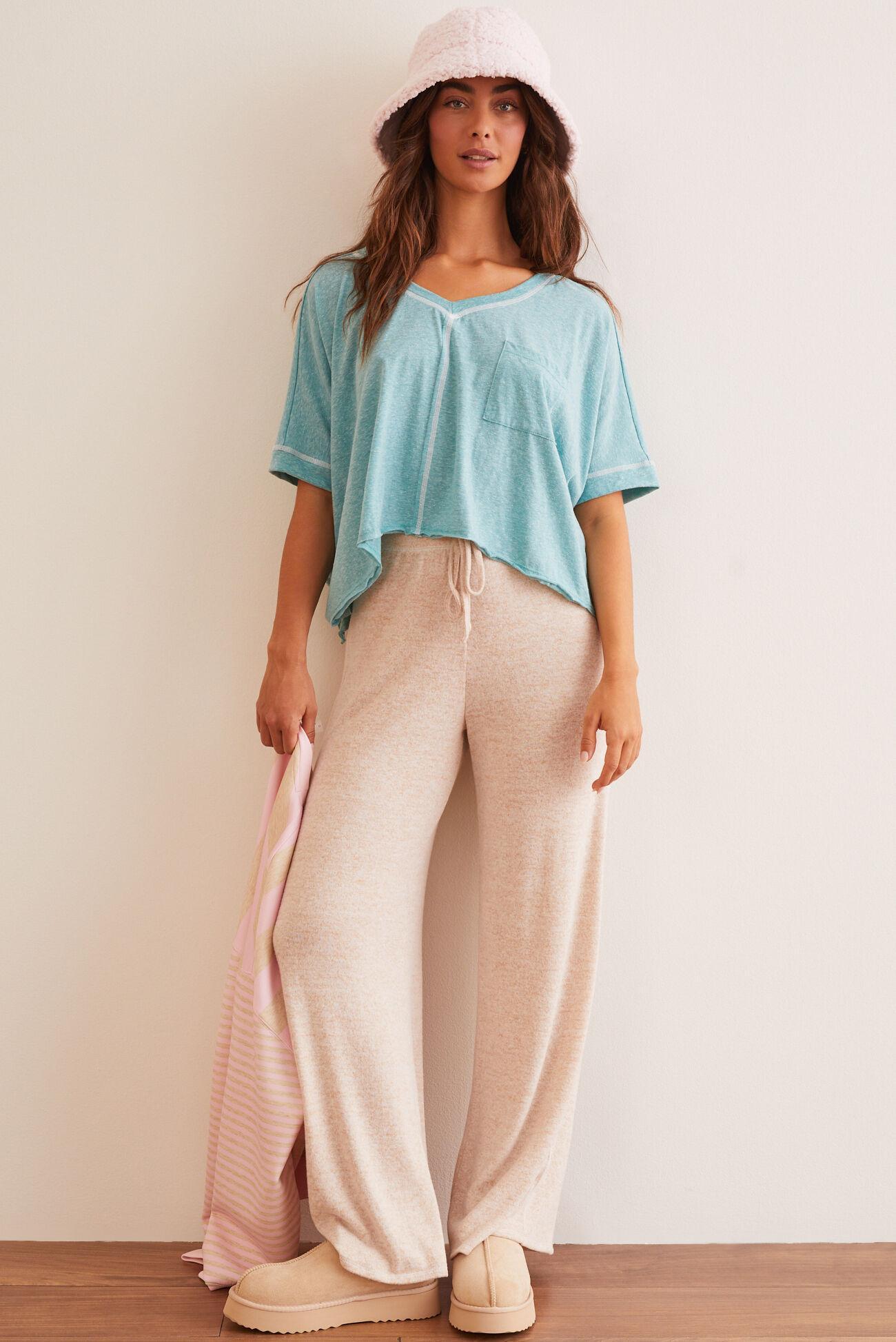 Clocked Out Wide Leg Lounge Pants Product Image