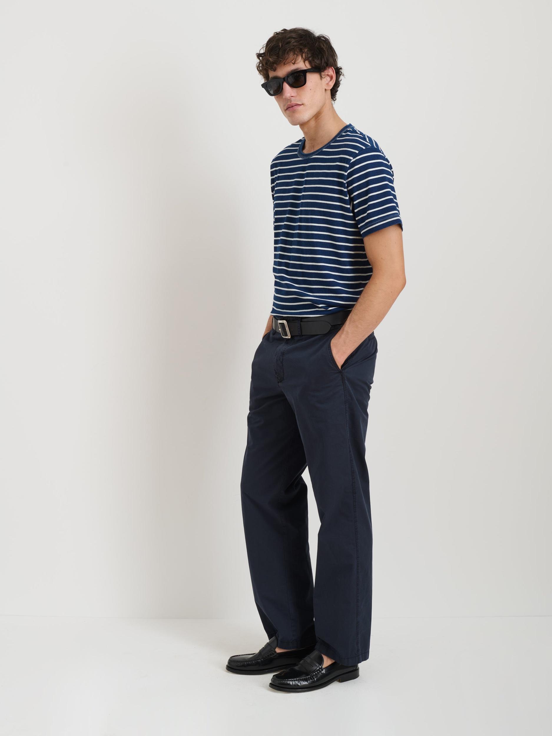 Lucas Polo In Indigo Stripe Product Image
