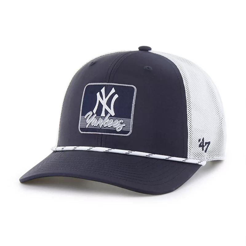 Men's '47 Navy/White New York Yankees Scratch Adjustable Trucker Hat, Blue Product Image
