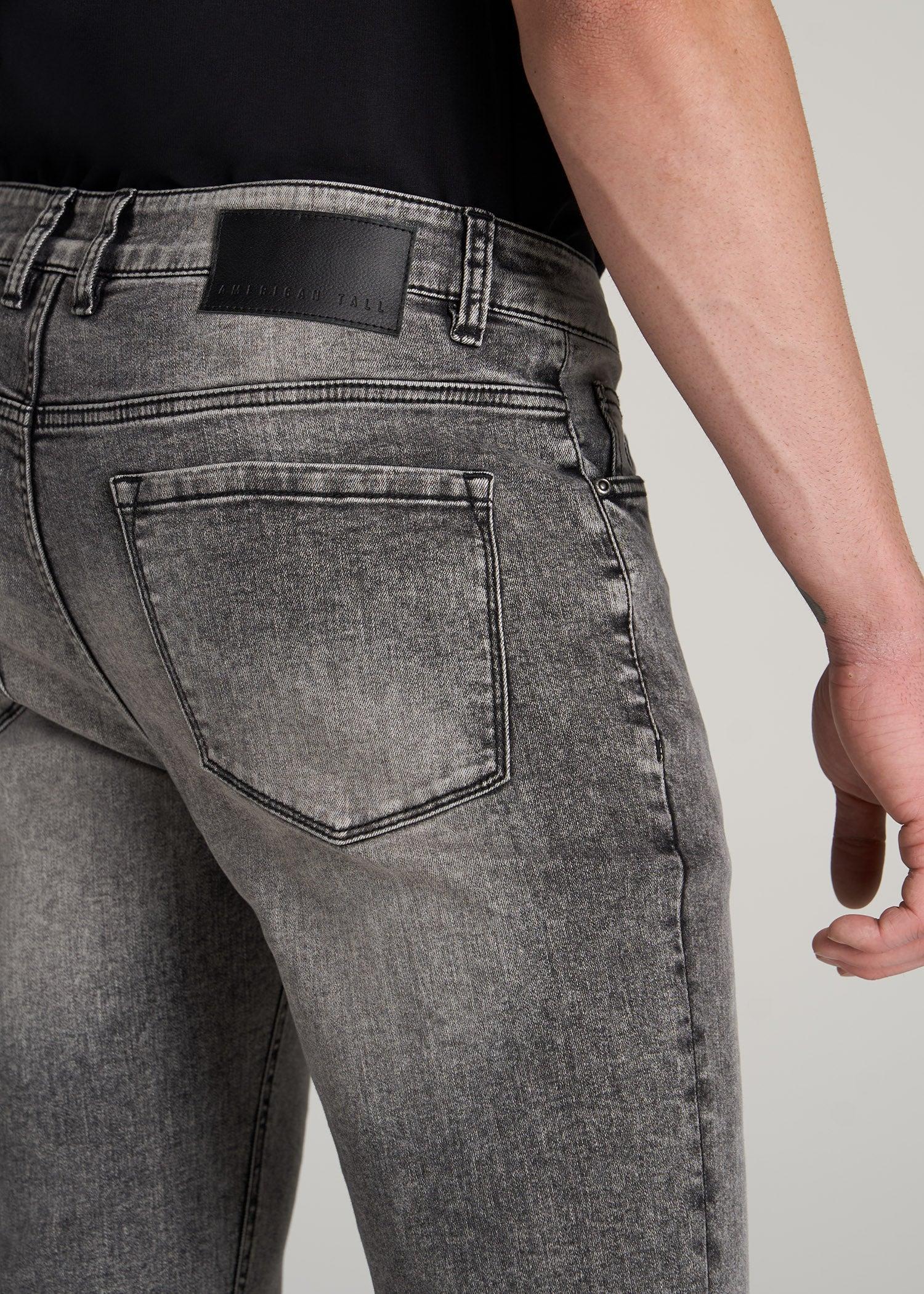 Travis SKINNY Jeans for Tall Men in Washed Faded Black Male Product Image