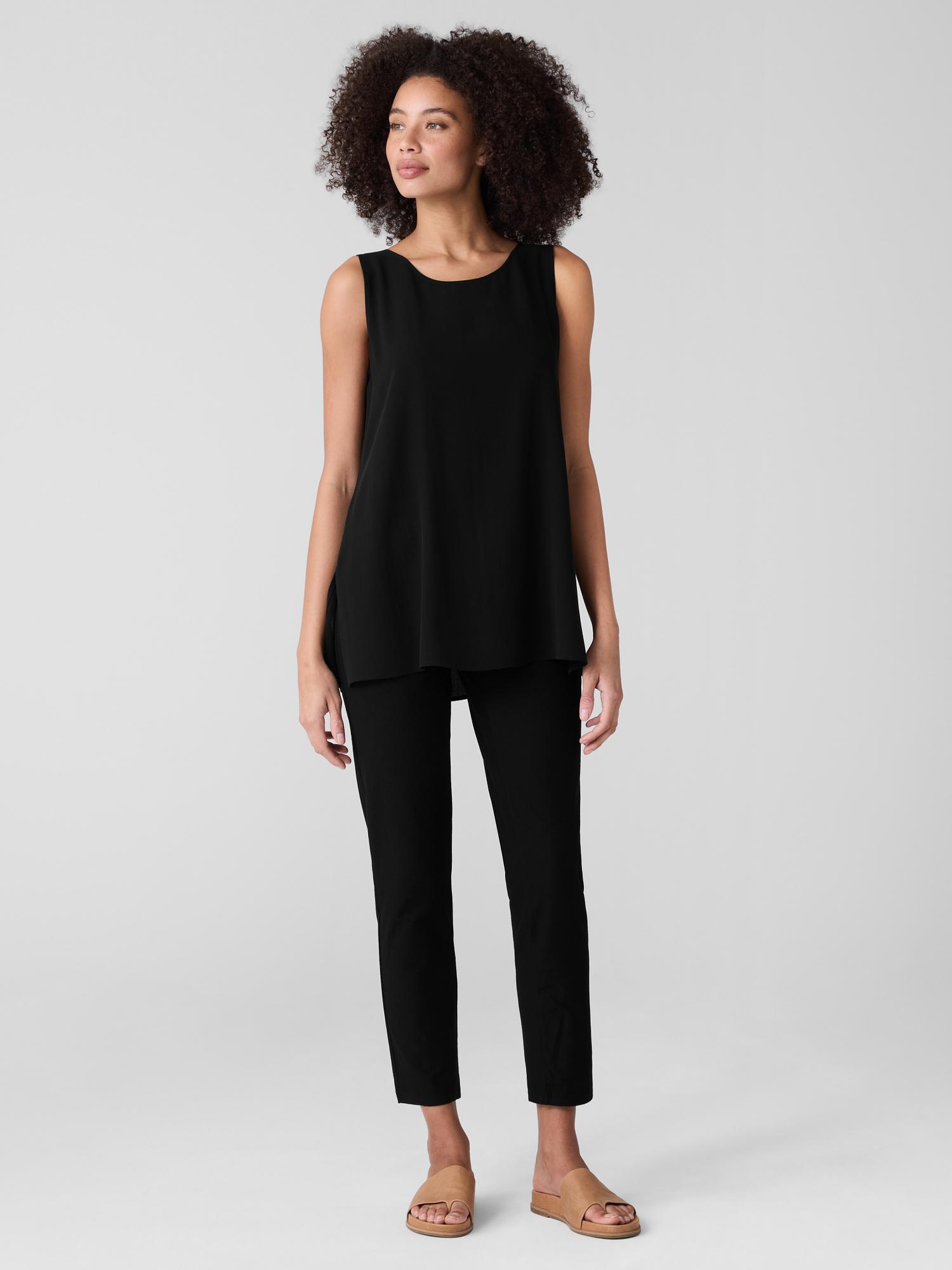 Washable Stretch Crepe High-Waisted Pant Product Image