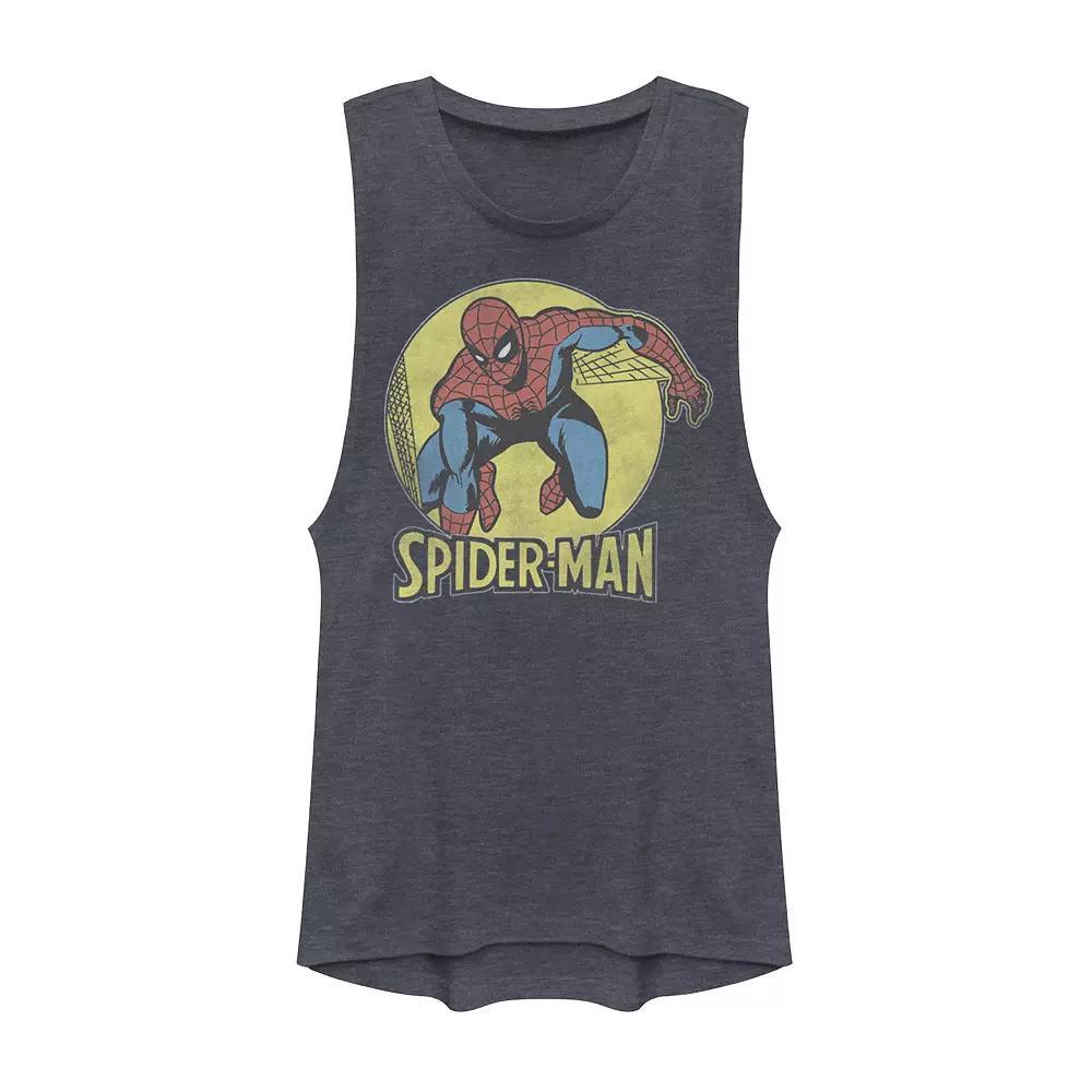 Juniors' Marvel Spider-Man Classic Comic Circle Portrait Muscle Tank Top, Girl's,  Product Image