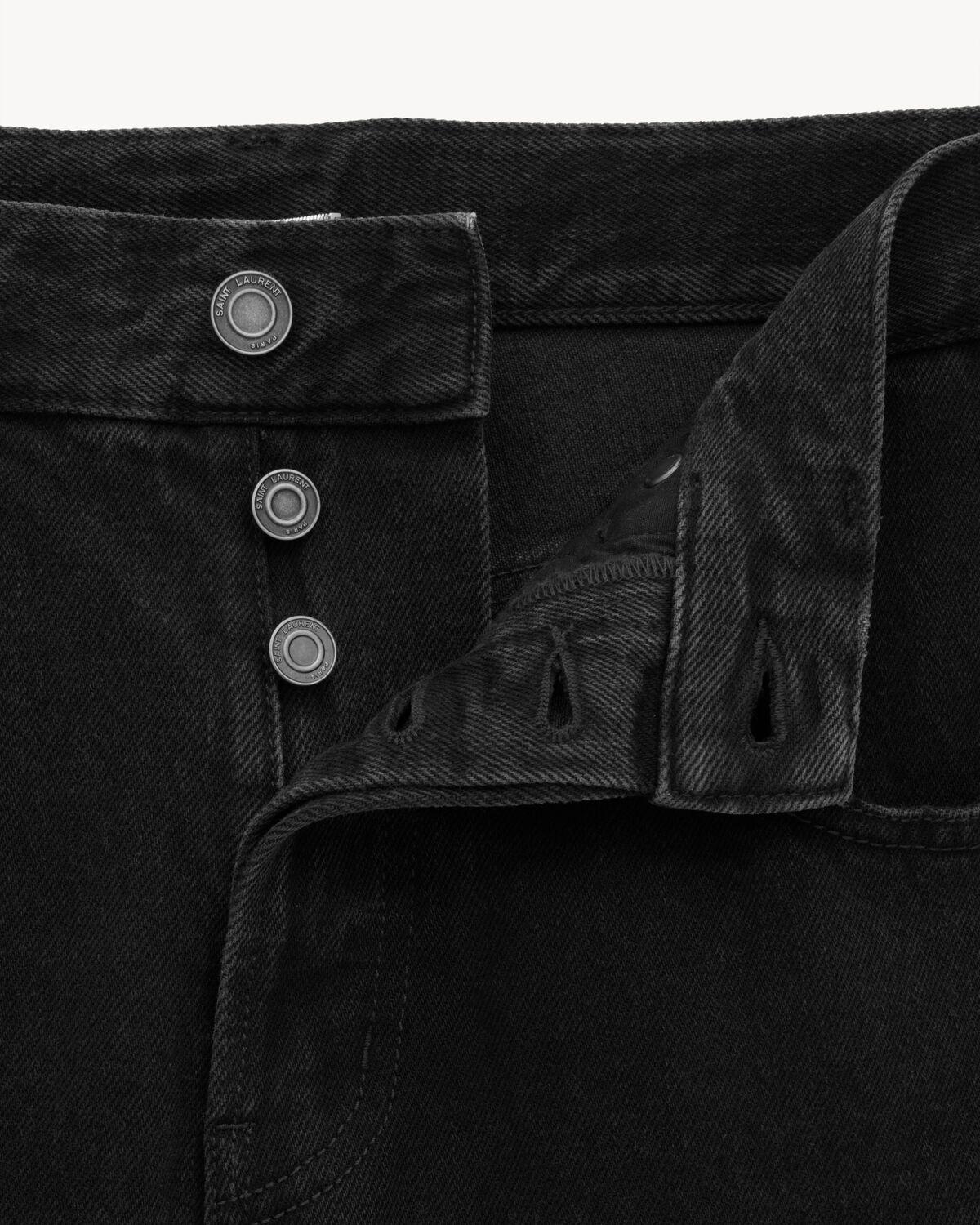 baggy jeans in carbon black denim | Saint Laurent | YSL.com Product Image