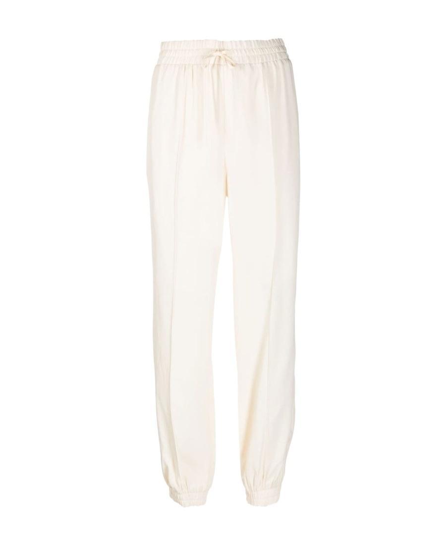 JIL SANDER Drawstring Tapered Trousers In White Product Image