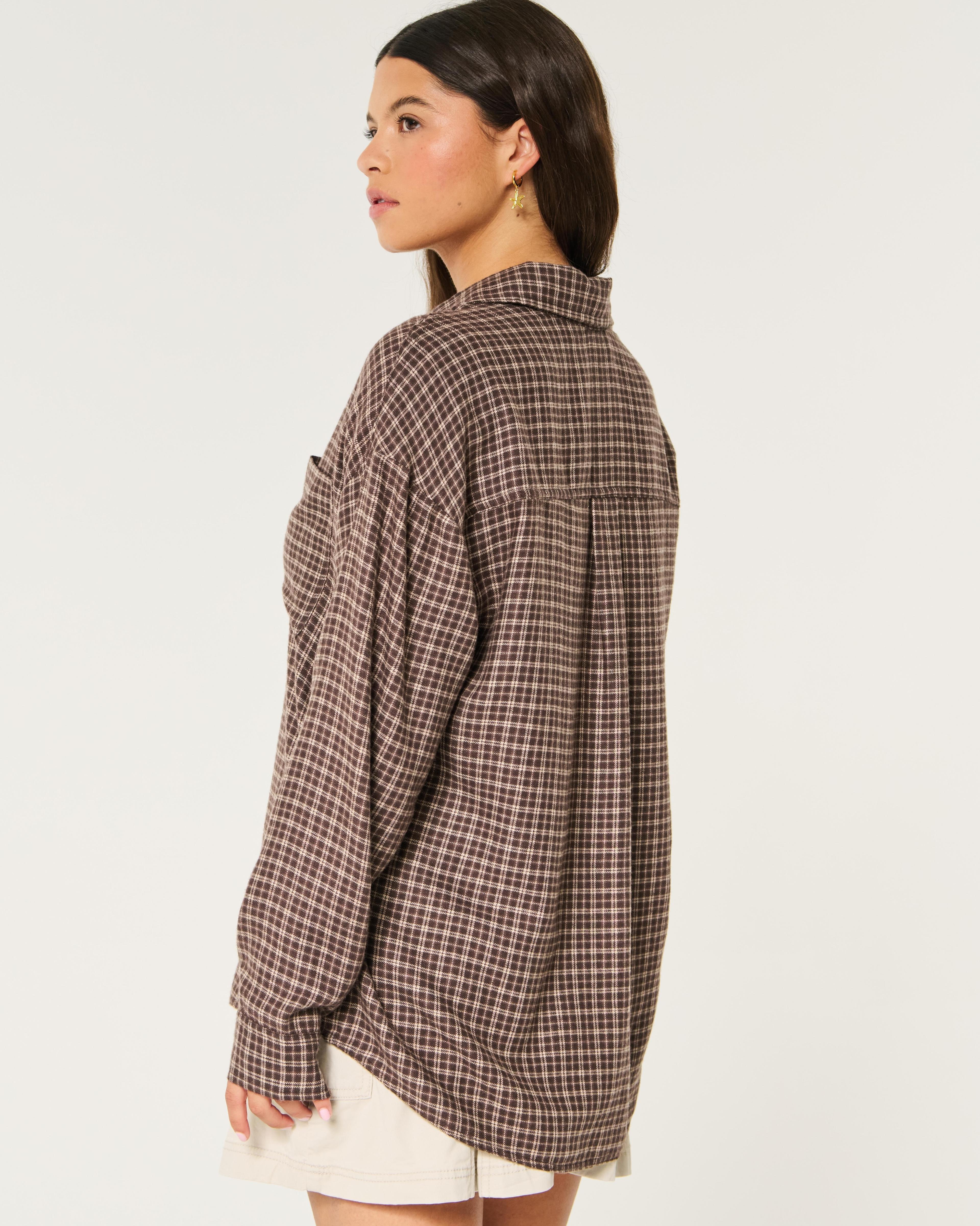 Oversized Flannel Shirt Product Image