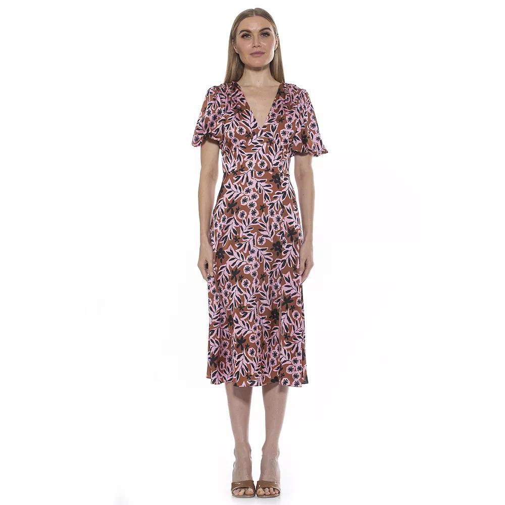 Women's ALEXIA ADMOR Puff-Sleeve Fit & Flare Dress,  Product Image