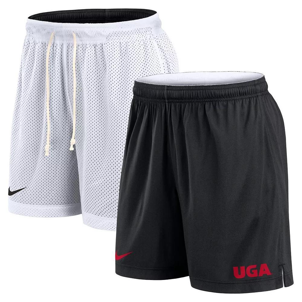 Men's Nike White/Black Georgia Bulldogs Primetime Reversible Performance Shorts, Size: 2XL Product Image