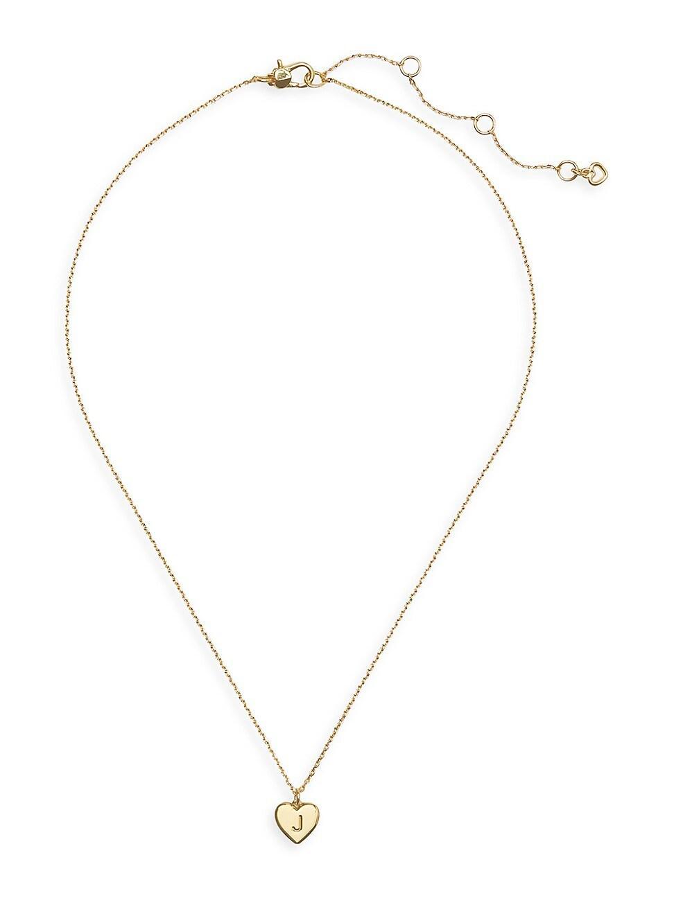 Womens Initial Here Gold-Plated Pendant Necklace Product Image