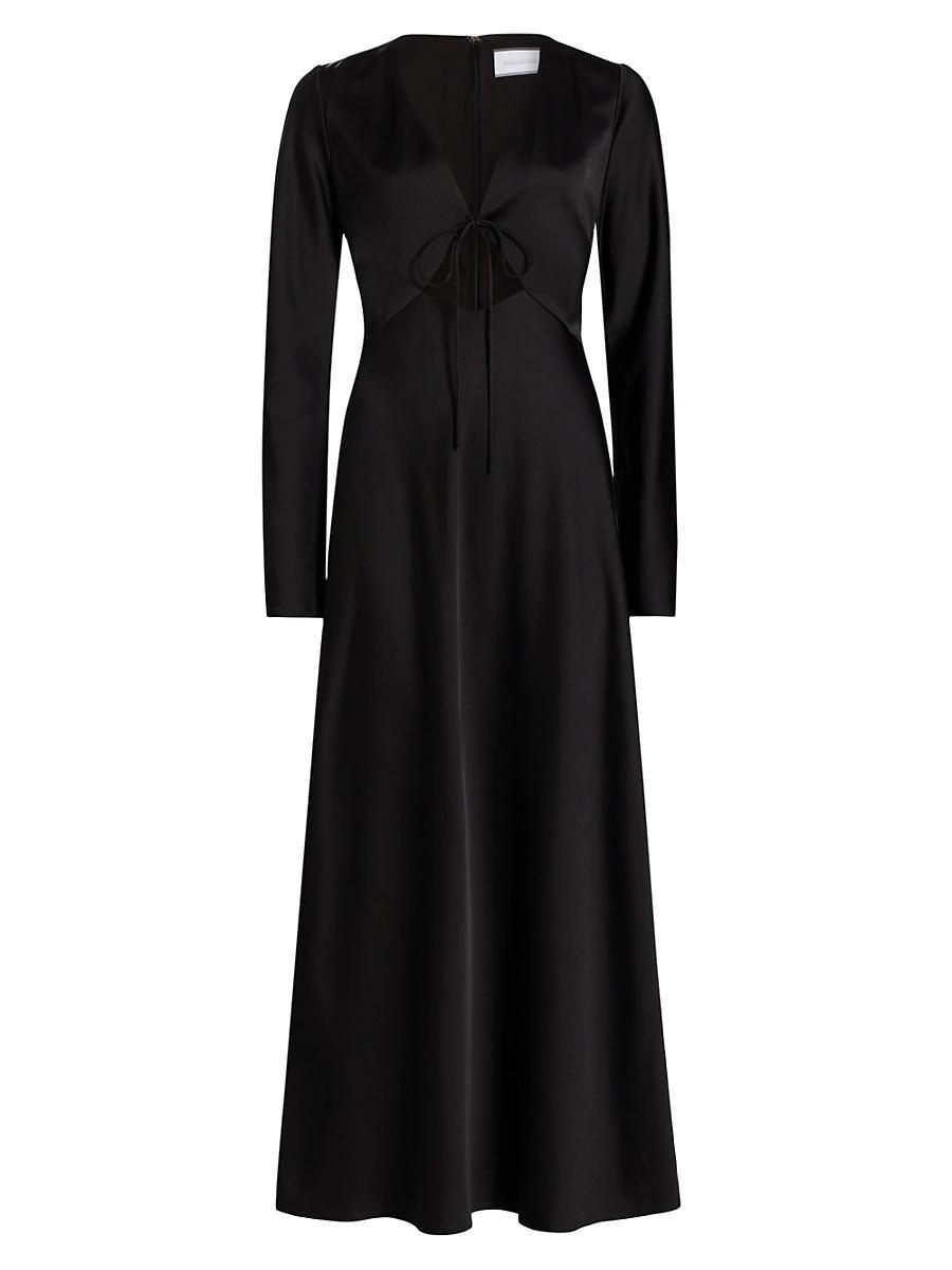 Womens Danika Satin Keyhole Maxi-Dress Product Image