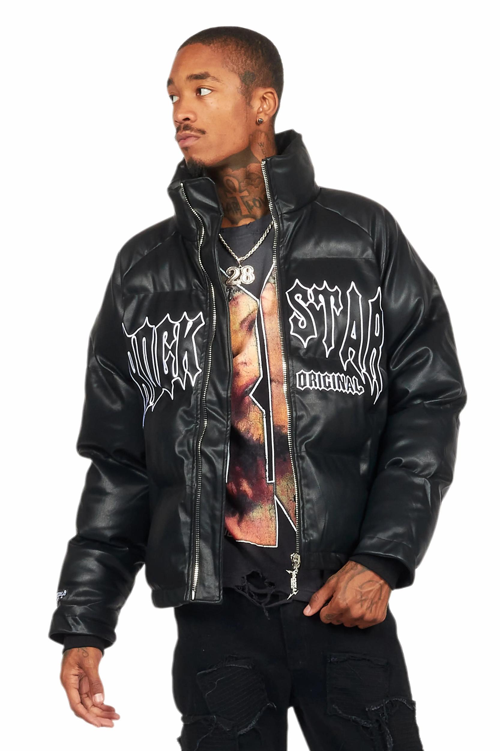 Ravi Black Puffer Jacket Male Product Image