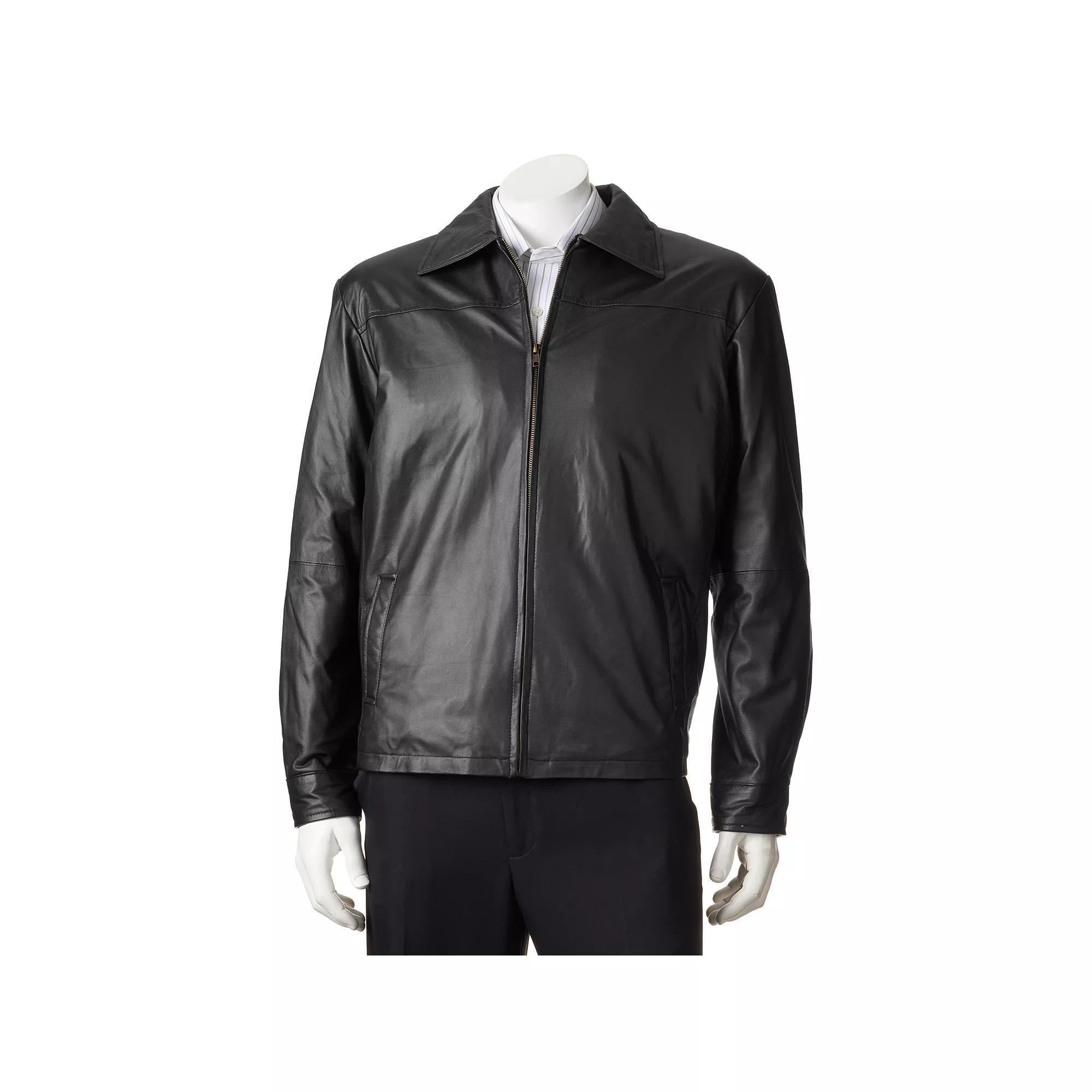 Big & Tall Excelled New Zealand Lamb Leather Open-Bottom Jacket, Men's,  Product Image