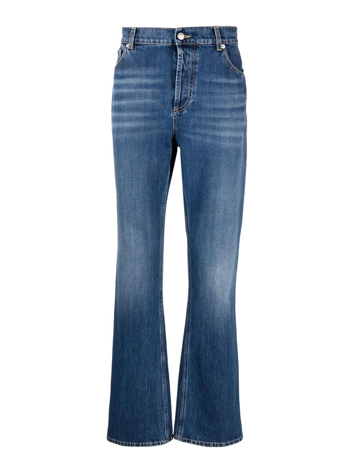 Mid-rise Bootcut Jeans In Blue Product Image