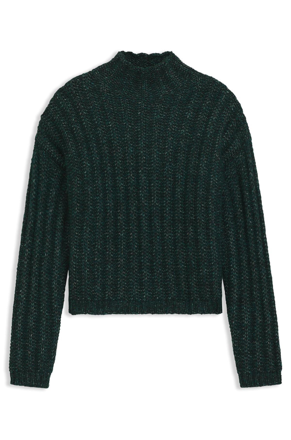 Knitted sweater with ribbed structure Product Image