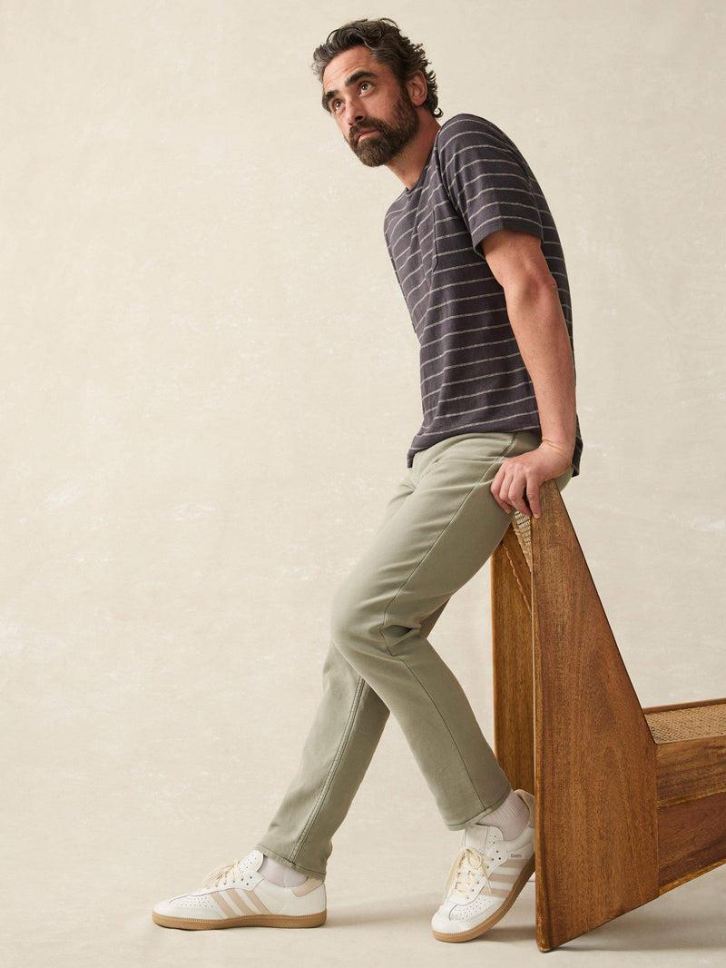 Stretch Terry 5-Pocket Pant - Faded Olive Product Image