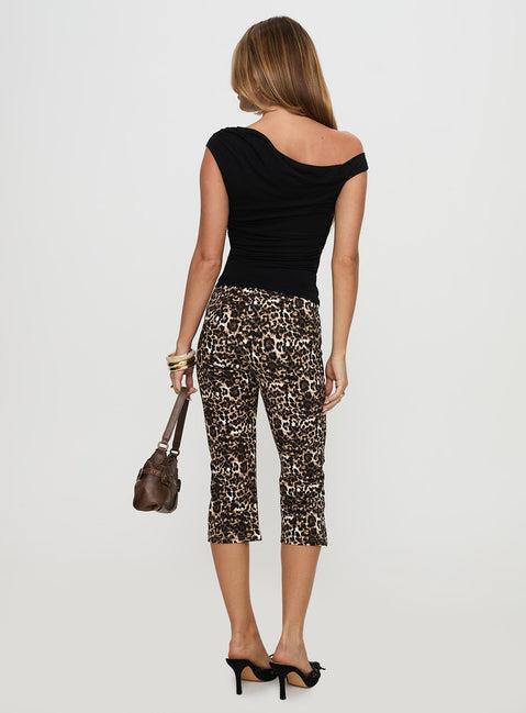 Firecracker Capri Pants Leopard Product Image