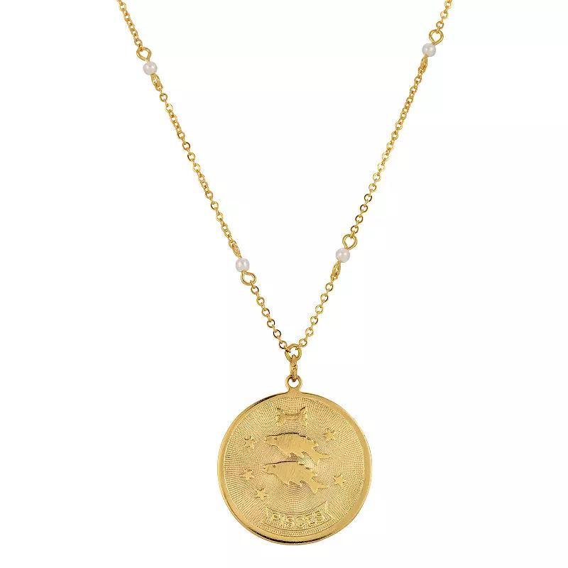 1928 Gold-tone Sagittarius Pendant Necklace, Womens, January Product Image