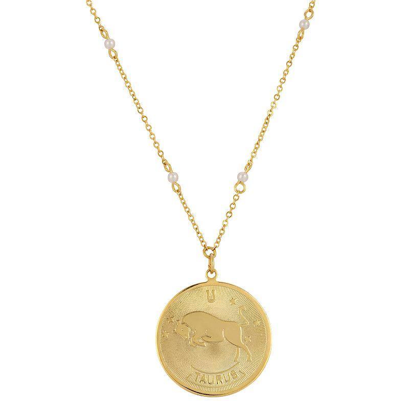 1928 Gold-tone Sagittarius Pendant Necklace, Womens, January Product Image