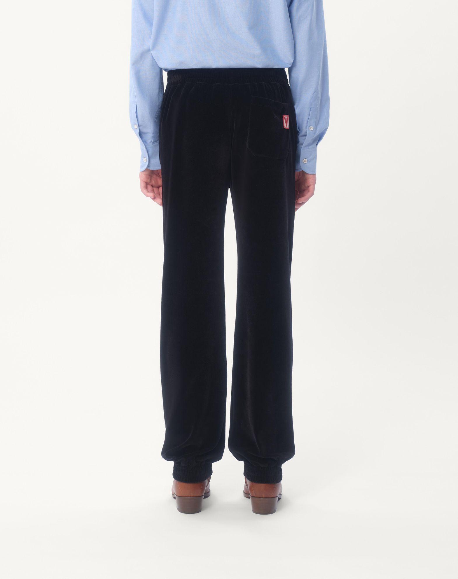 Chenille Jogging Pants With Chez Valentino Patch Product Image
