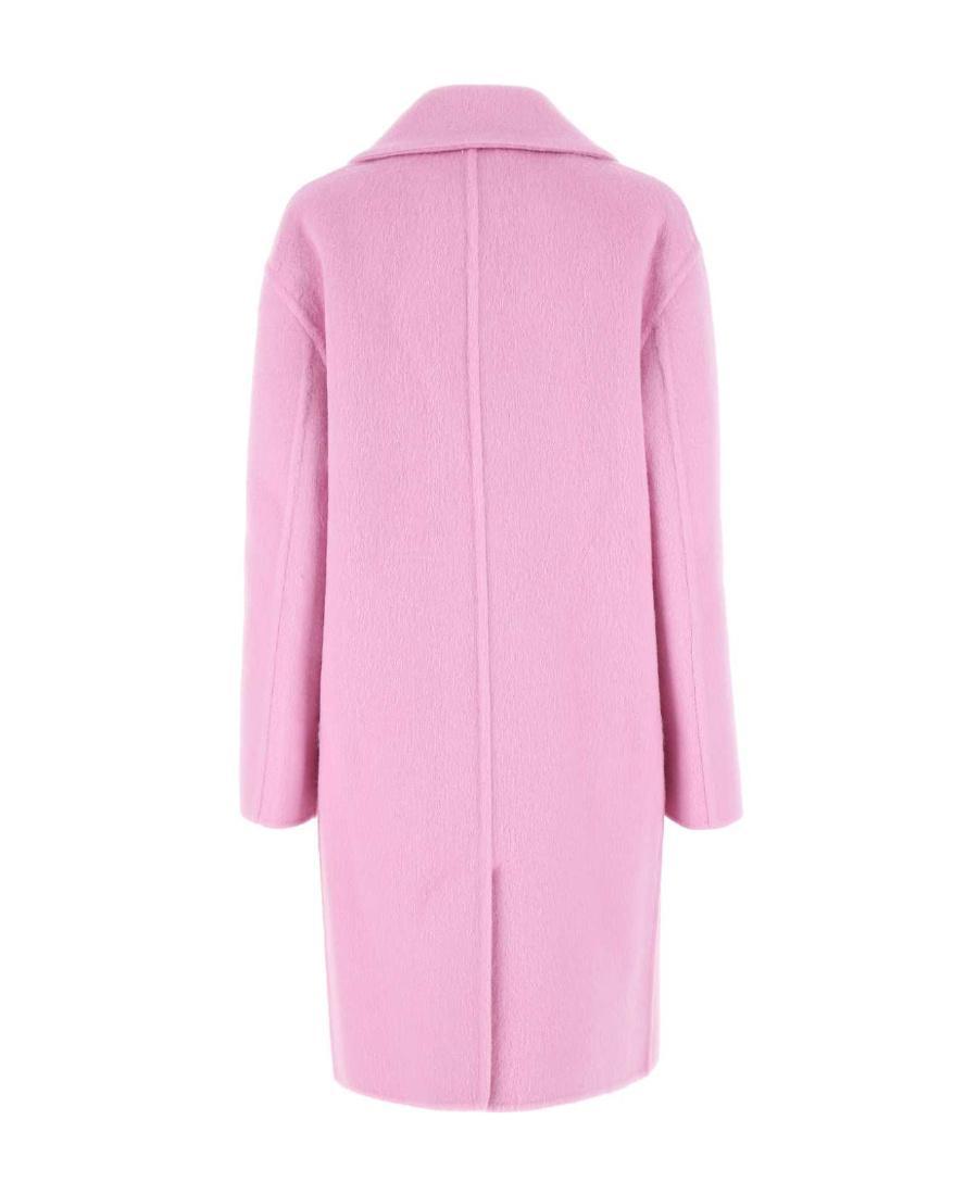 BOTTEGA VENETA Ultra Pink Alpaca Coat In Balloon Product Image