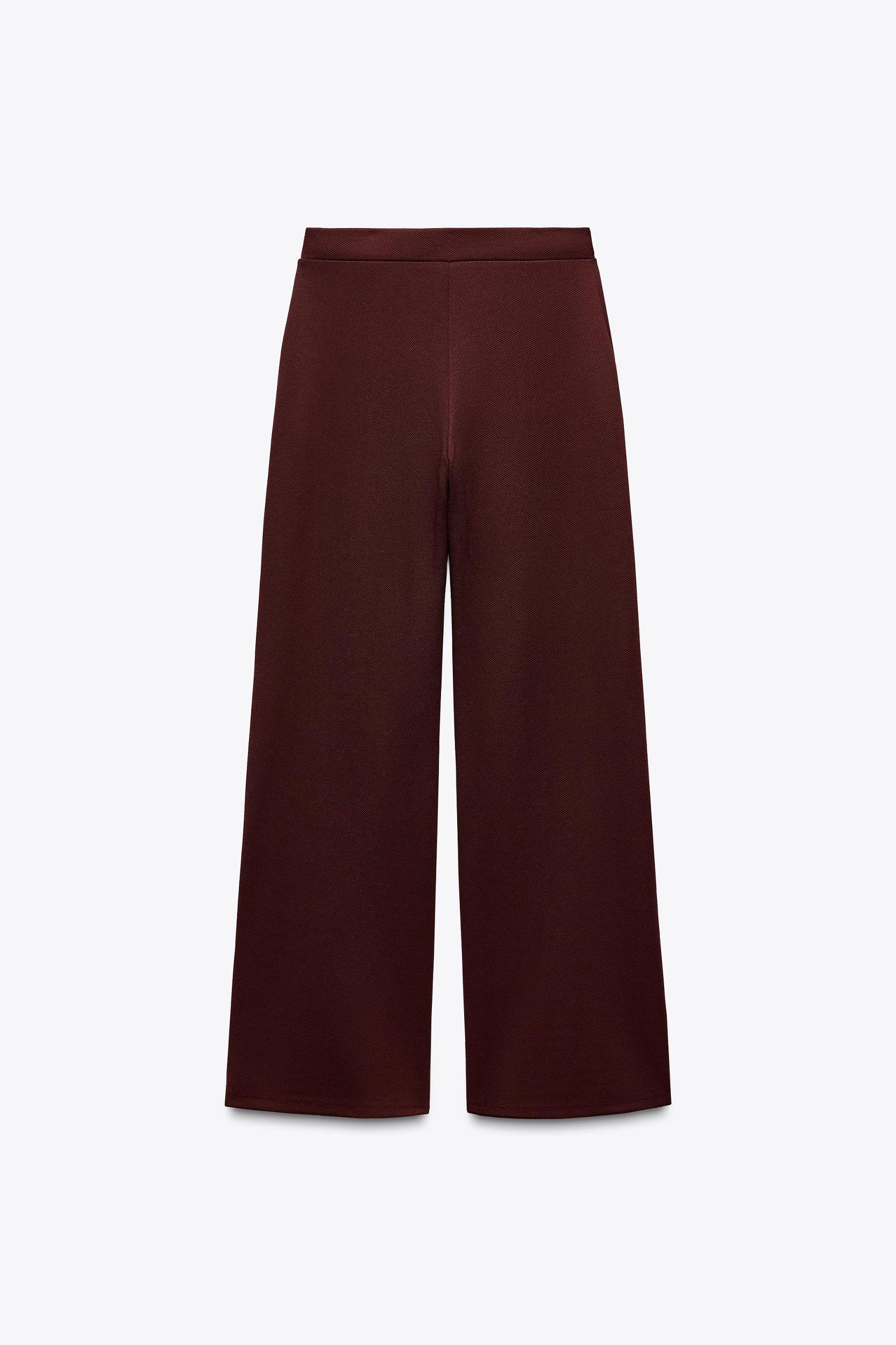 WIDE LEG RIBBED PANTS Product Image