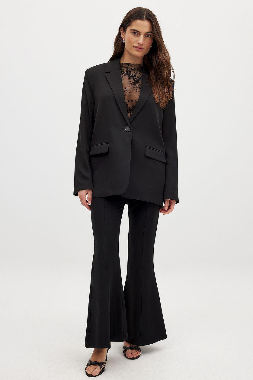 Flared Pocket Detail Pants Product Image