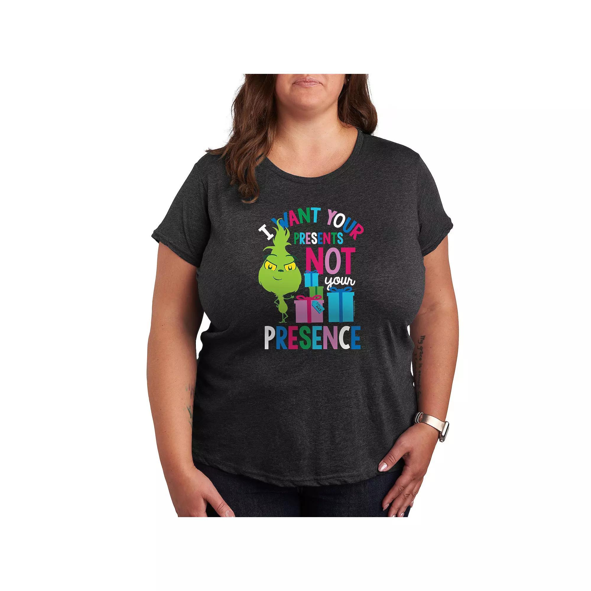 Plus Dr. Seuss Little Grinch Presents Grinch Graphic Tee, Women's,  Product Image