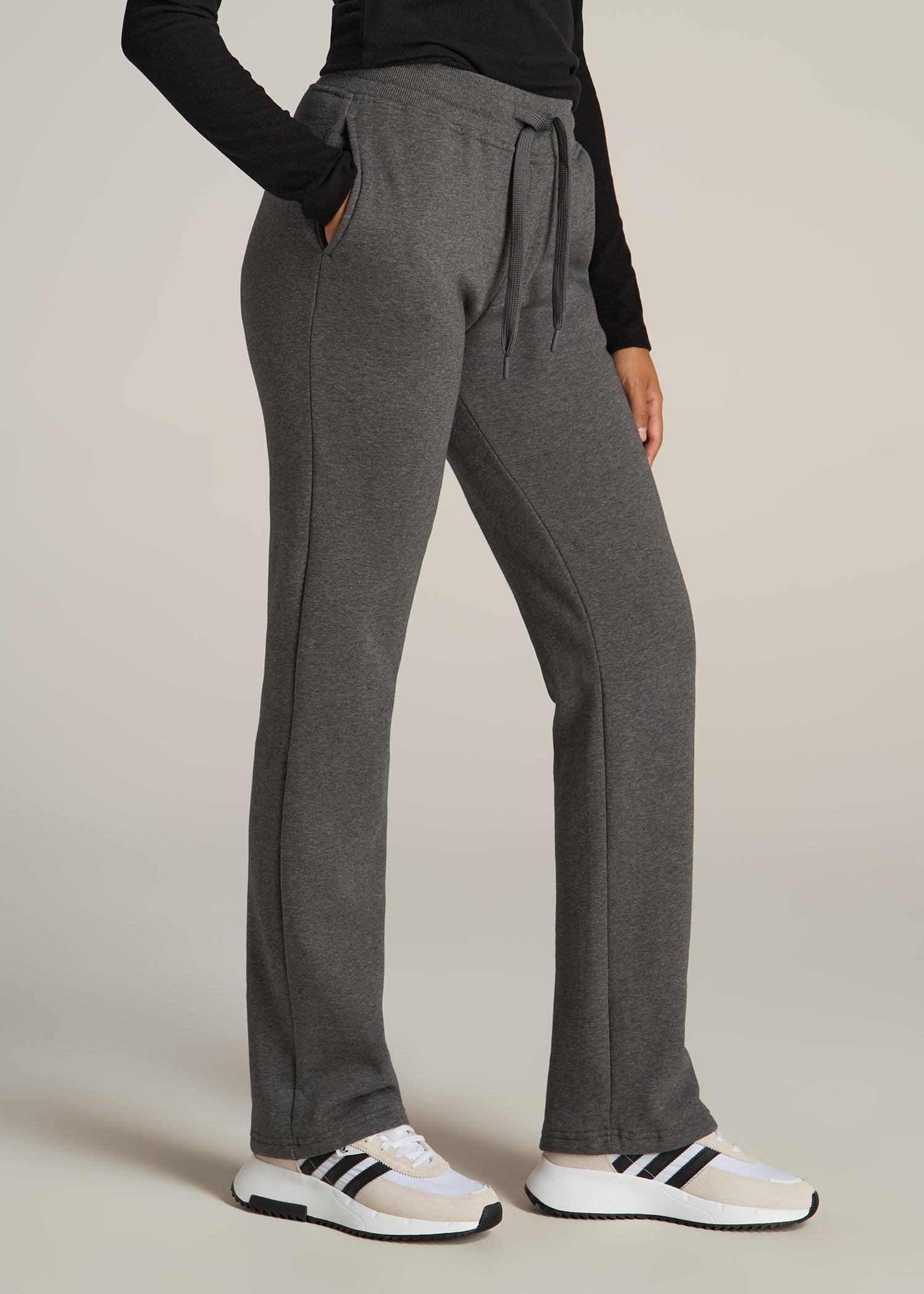 Wearever Fleece Open-Bottom Sweatpants for Tall Women in Black Product Image