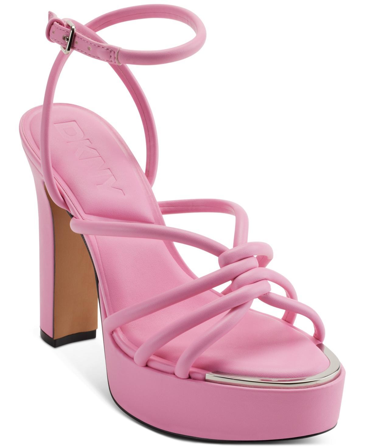 Dkny Womens Delicia Strappy Knotted Platform Sandals Product Image