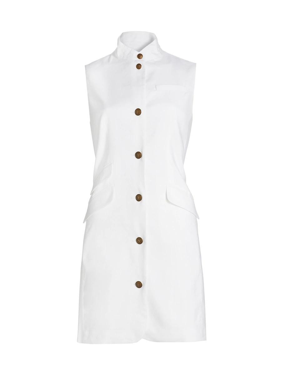 Womens Slade Linen-Blend Vest Minidress Product Image