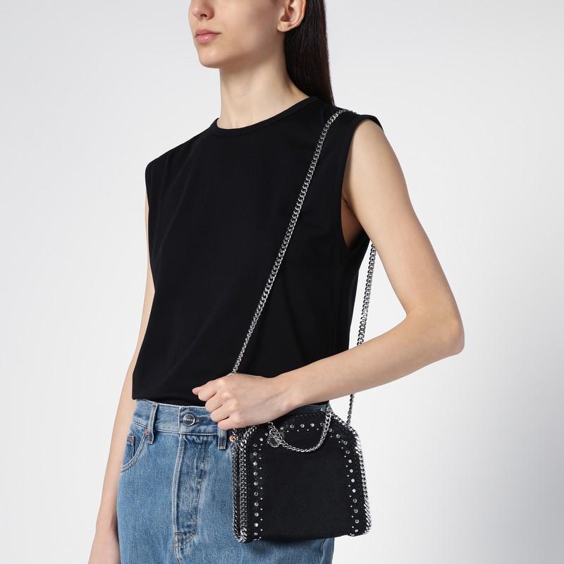 Black Falabella Micro Bag With Studs Product Image